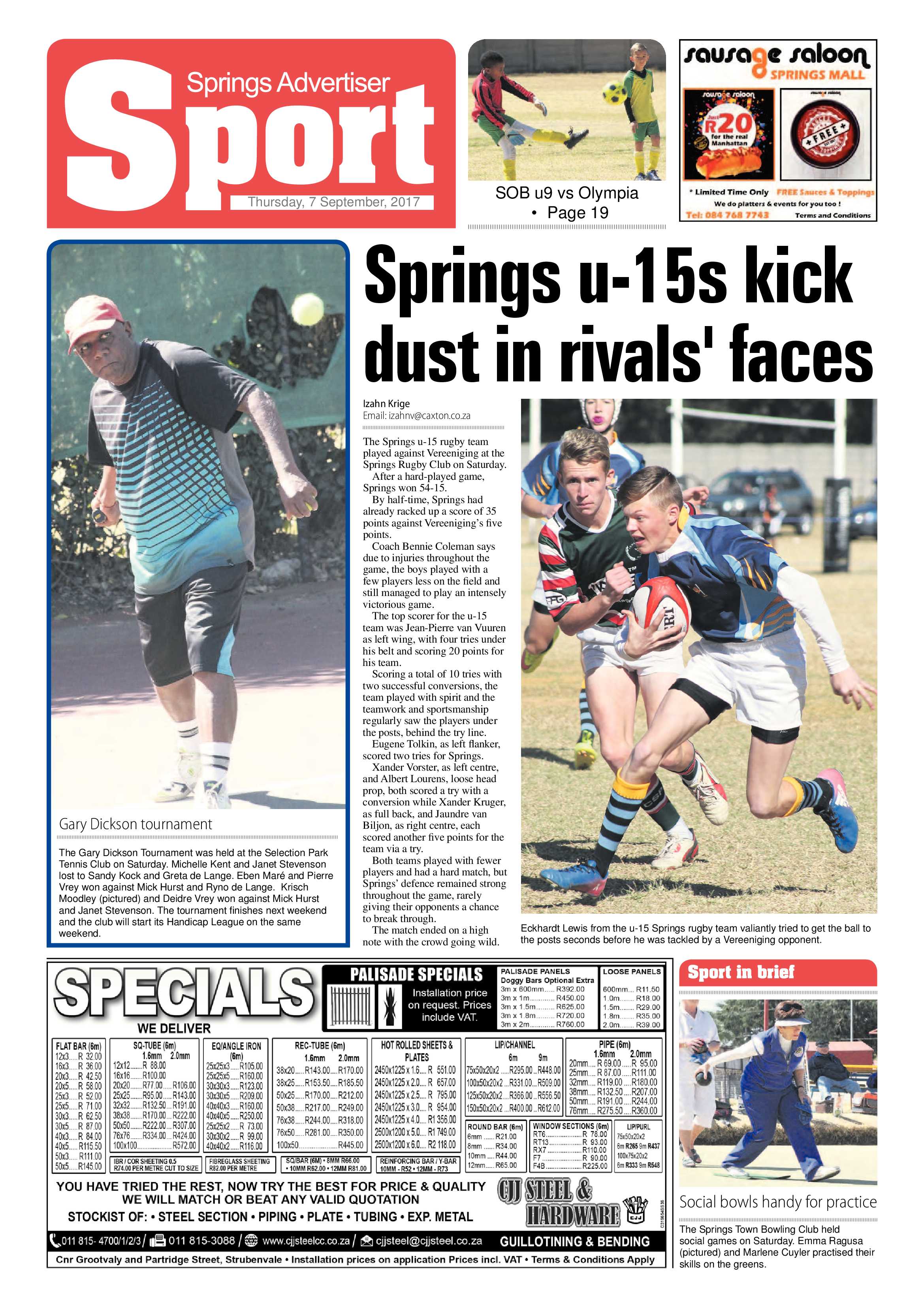 Springs Advertiser 07 September 2017 page 20