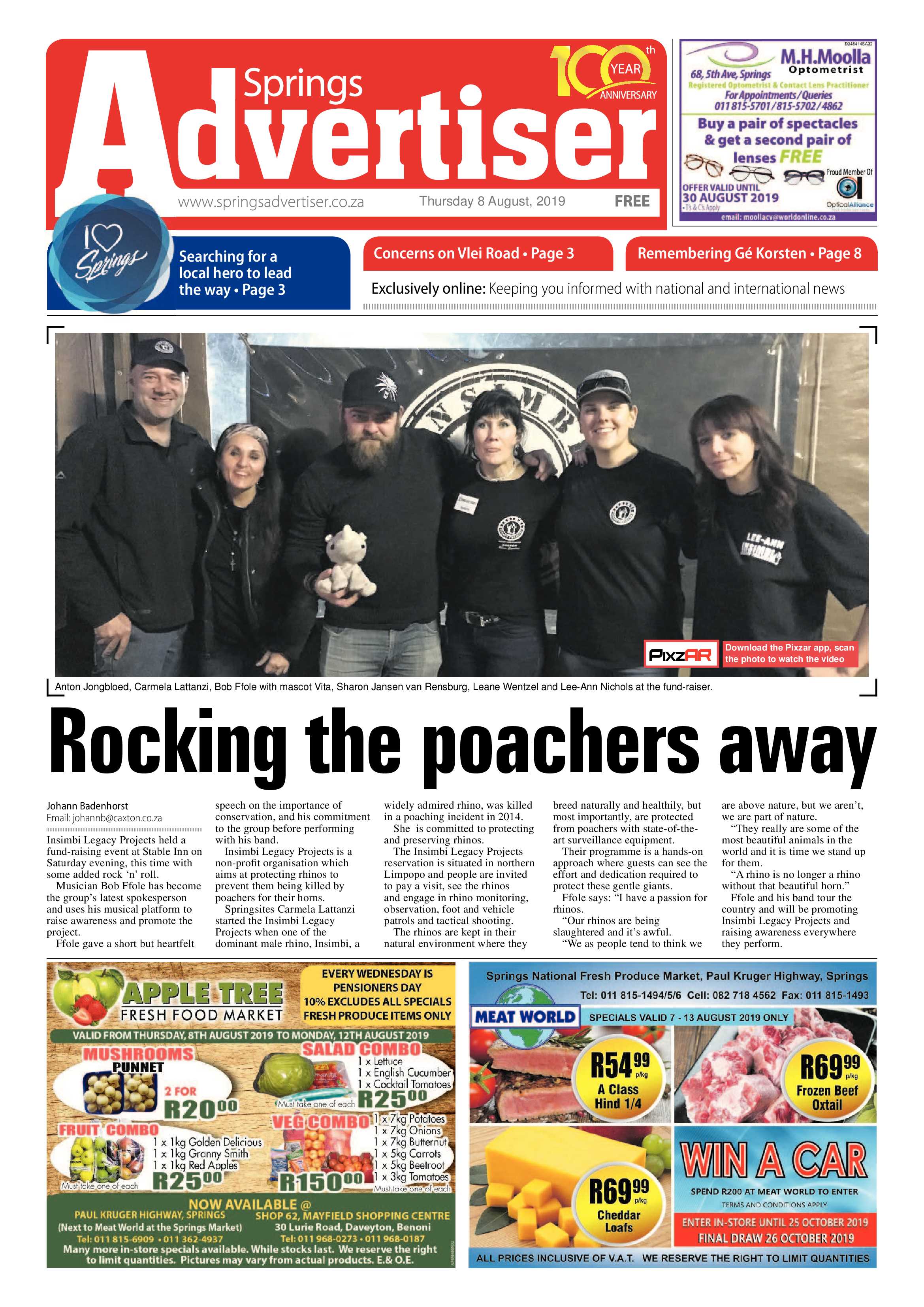 Springs Advertiser 08 August 2019 page 1