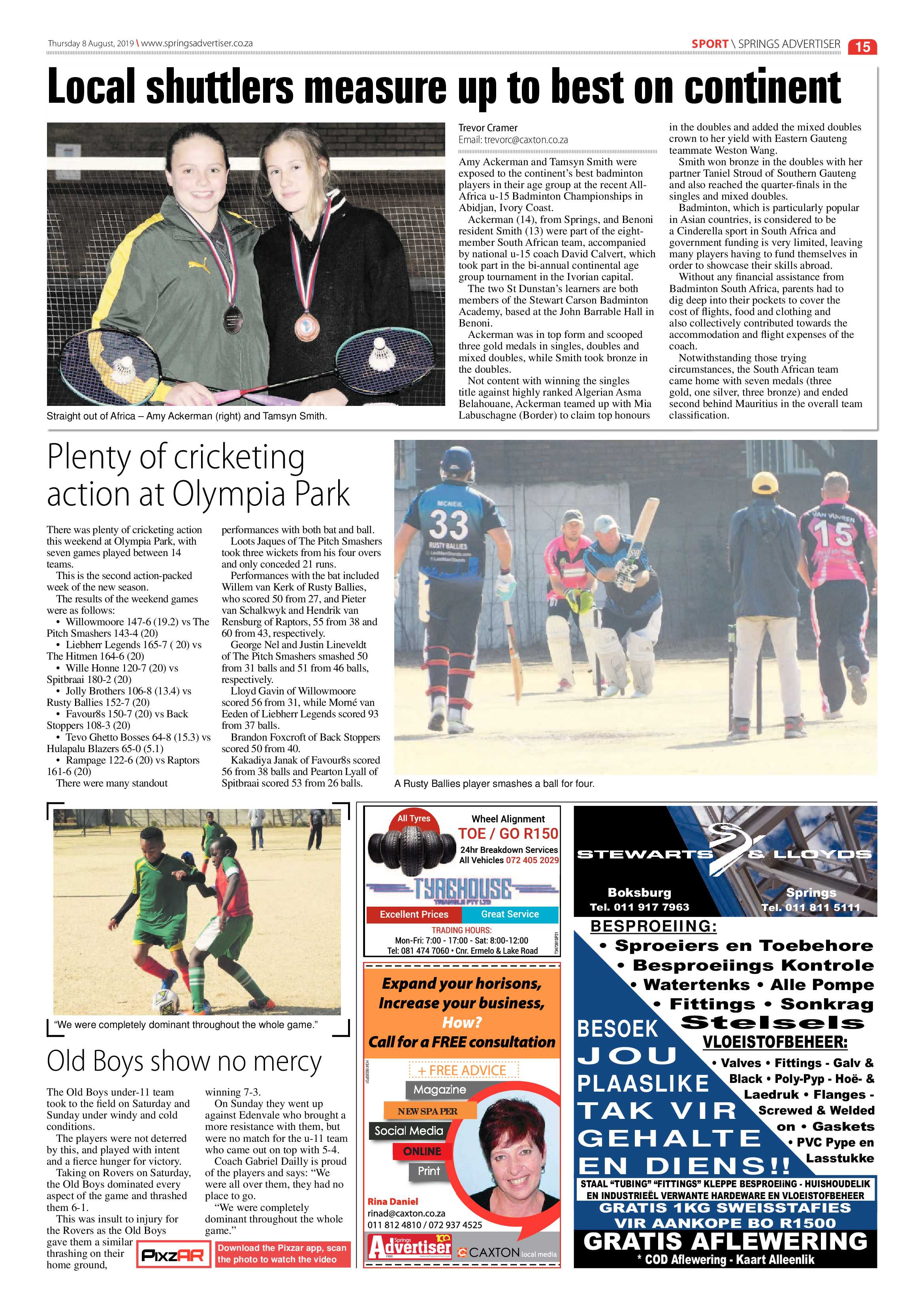 Springs Advertiser 08 August 2019 page 15