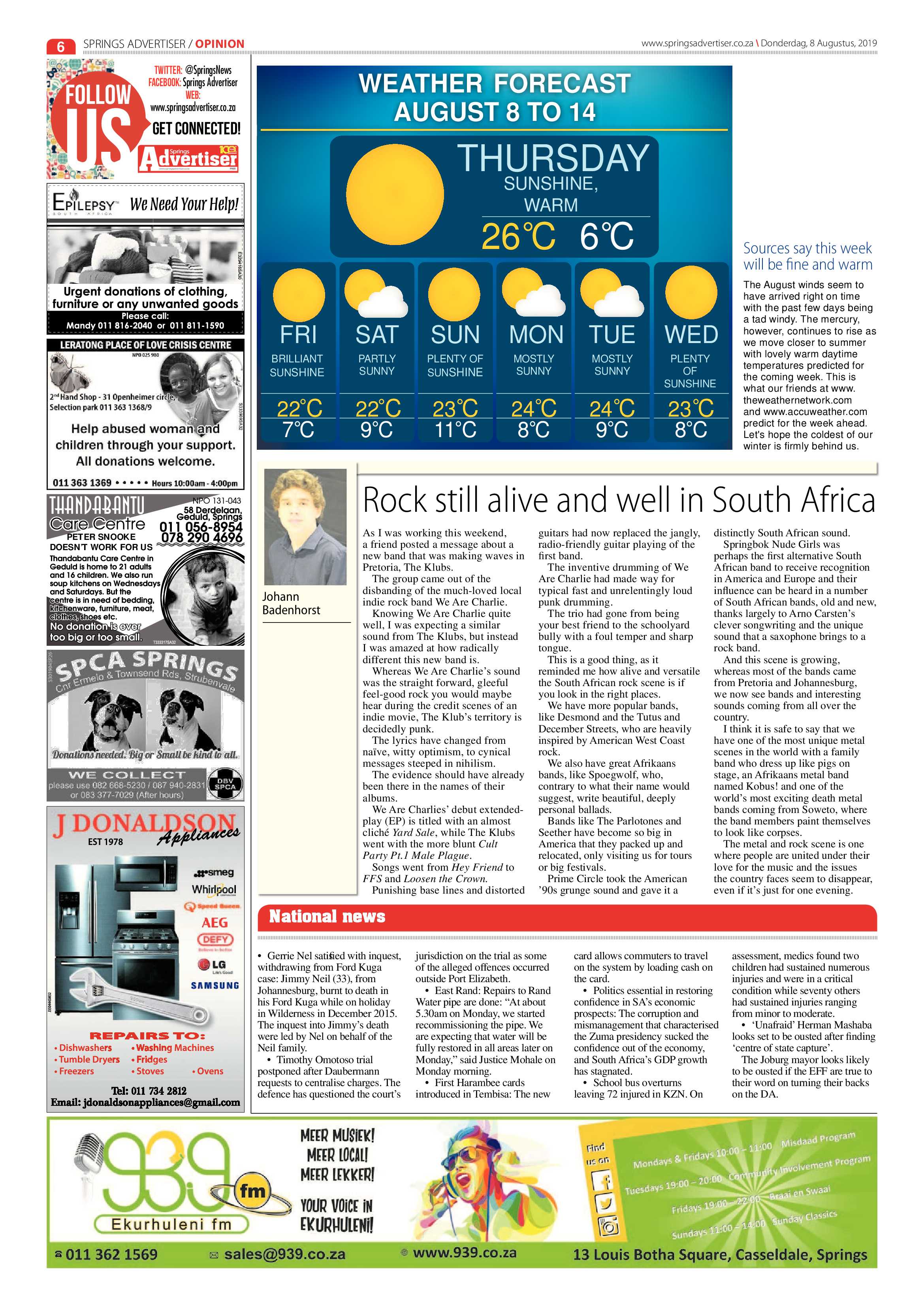 Springs Advertiser 08 August 2019 page 6
