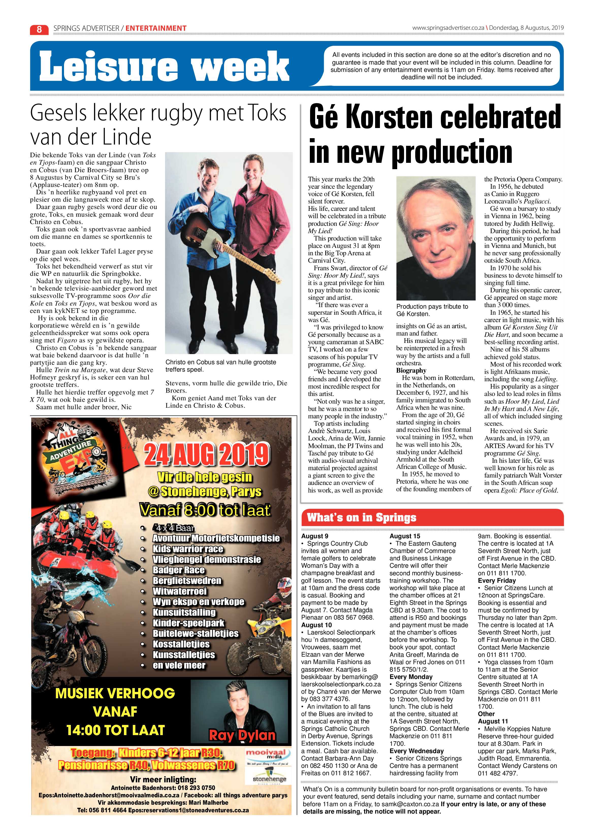 Springs Advertiser 08 August 2019 page 8