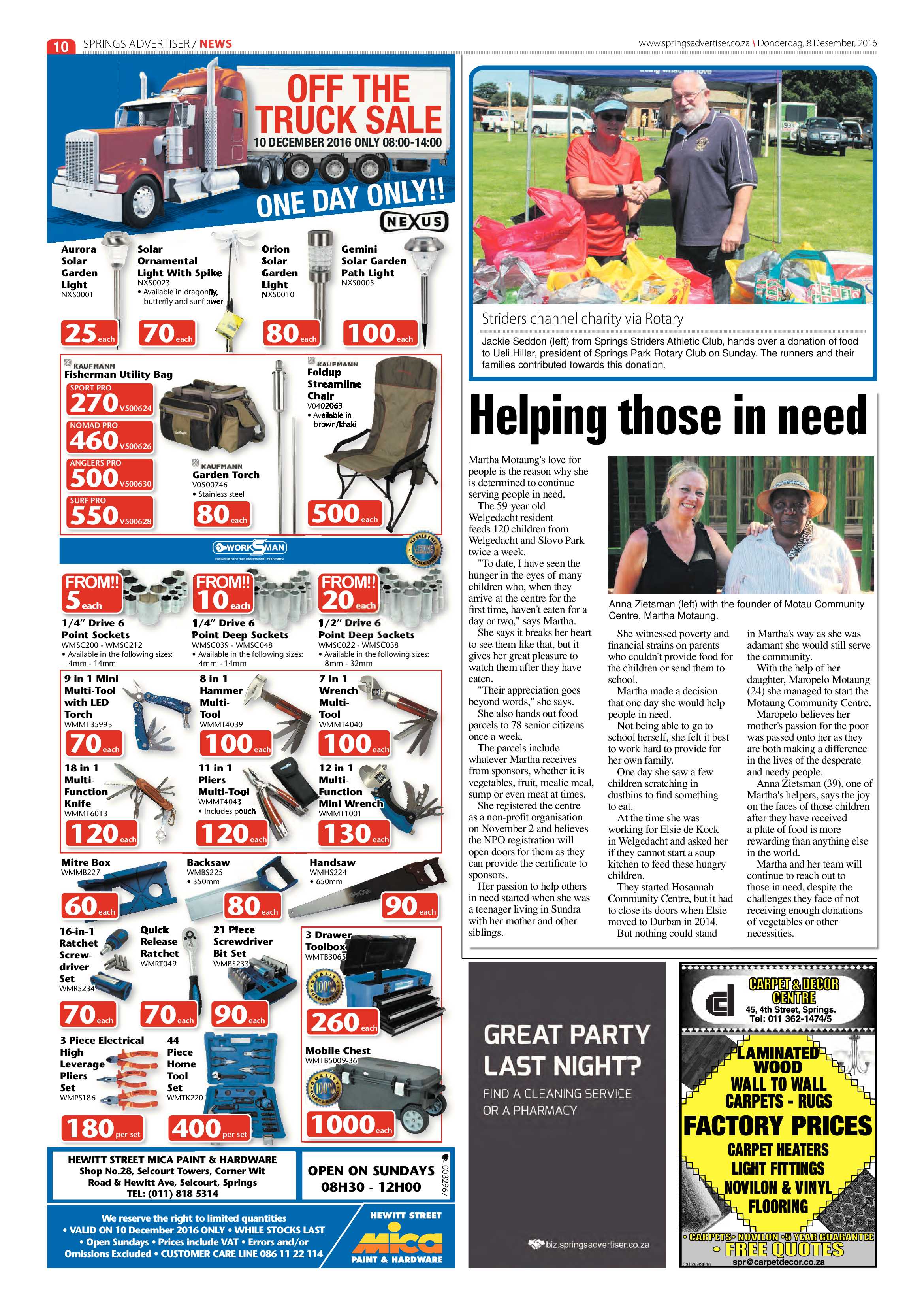 Springs Advertiser 08 December 2016 page 10