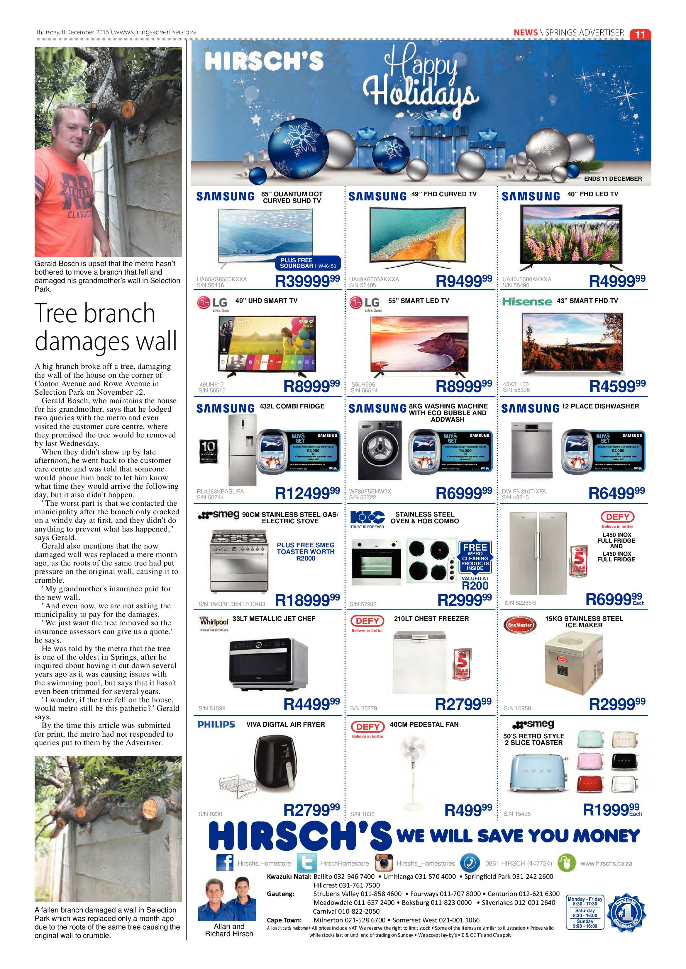 Springs Advertiser 08 December 2016 page 11