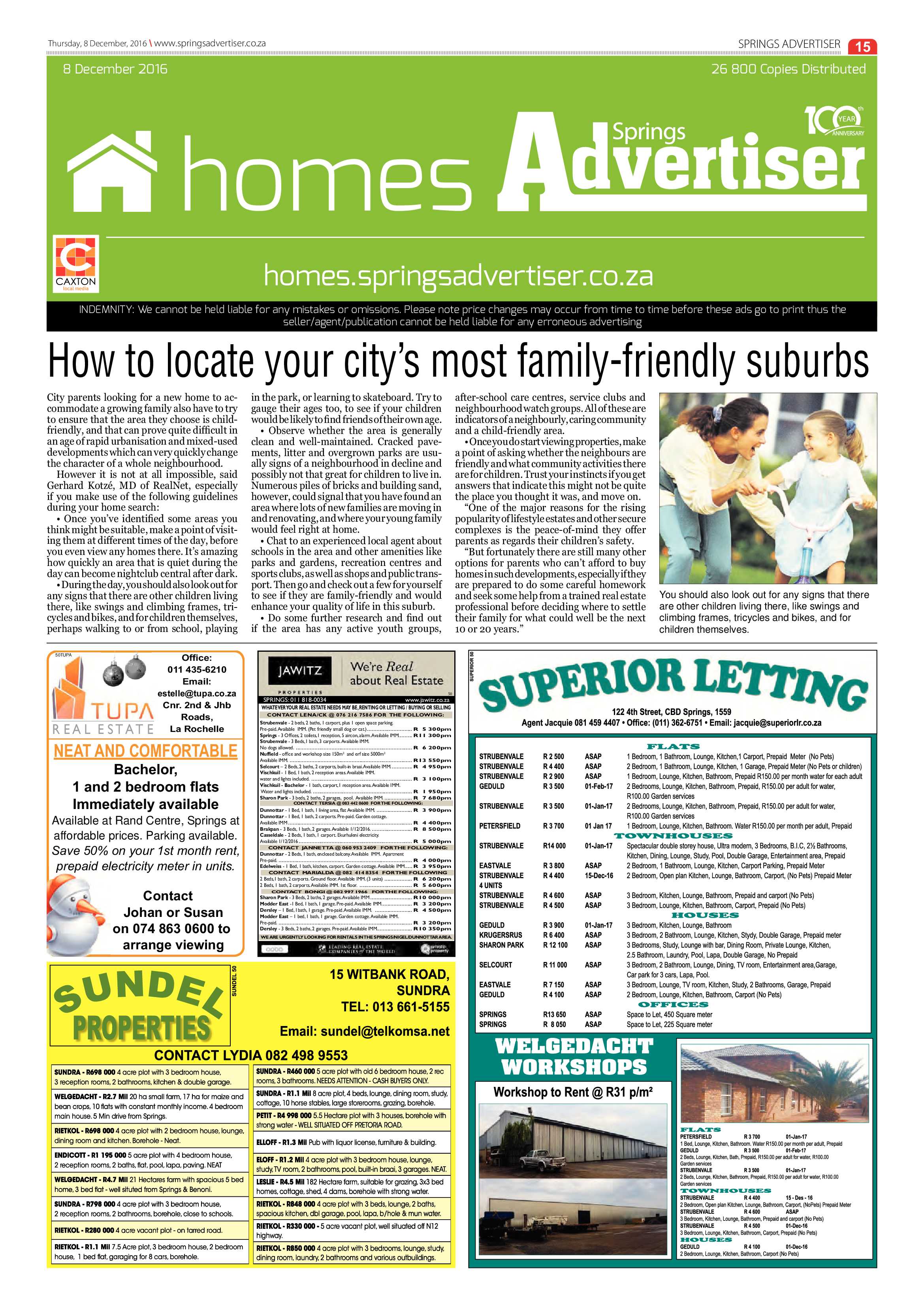 Springs Advertiser 08 December 2016 page 15