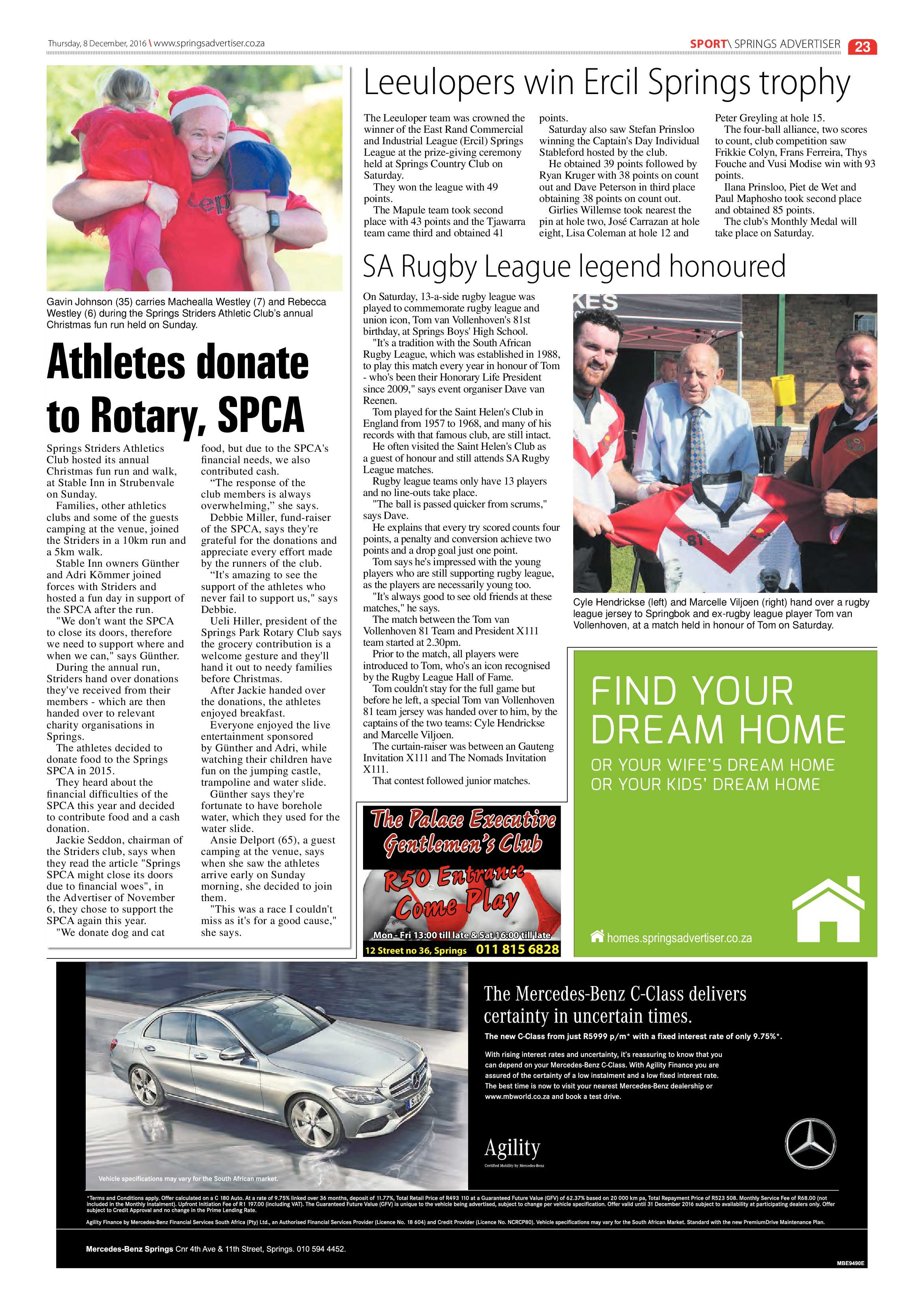 Springs Advertiser 08 December 2016 page 23