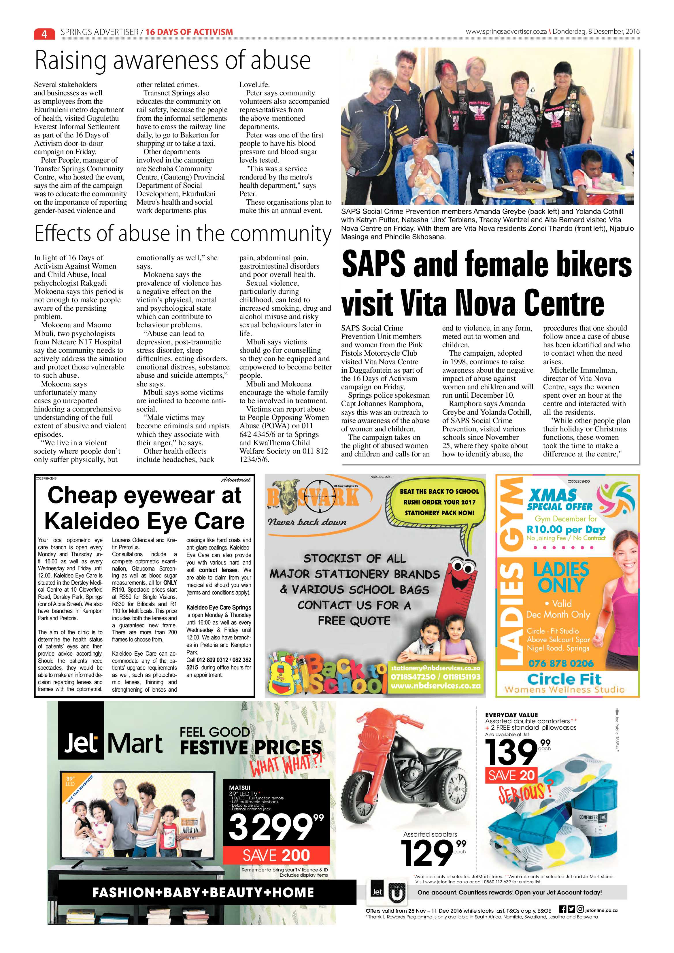 Springs Advertiser 08 December 2016 page 4