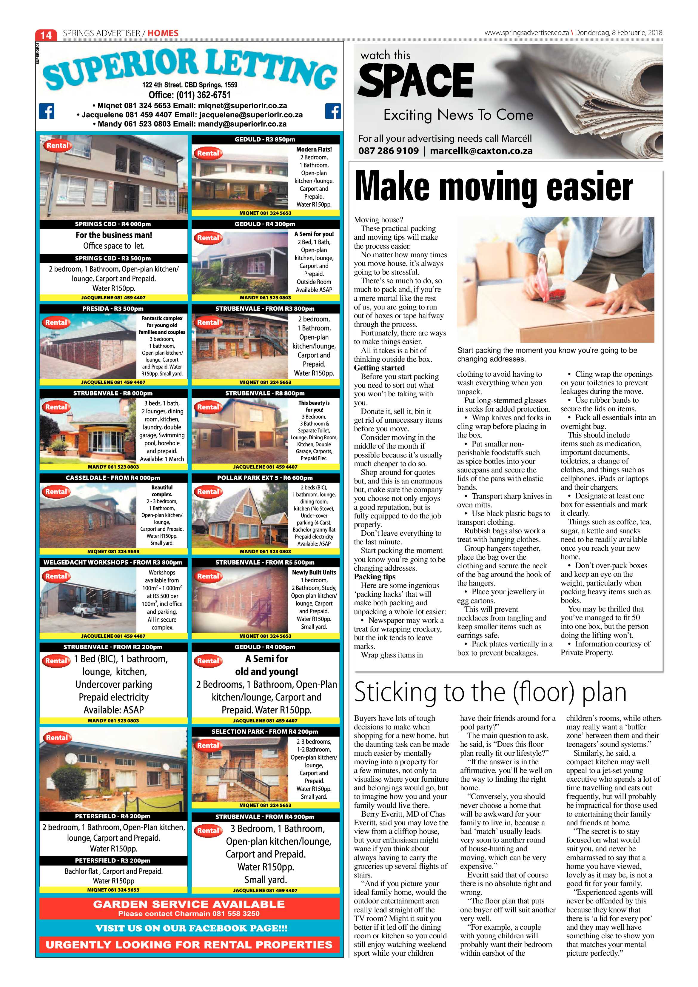 Springs Advertiser 08 February 2018 page 14