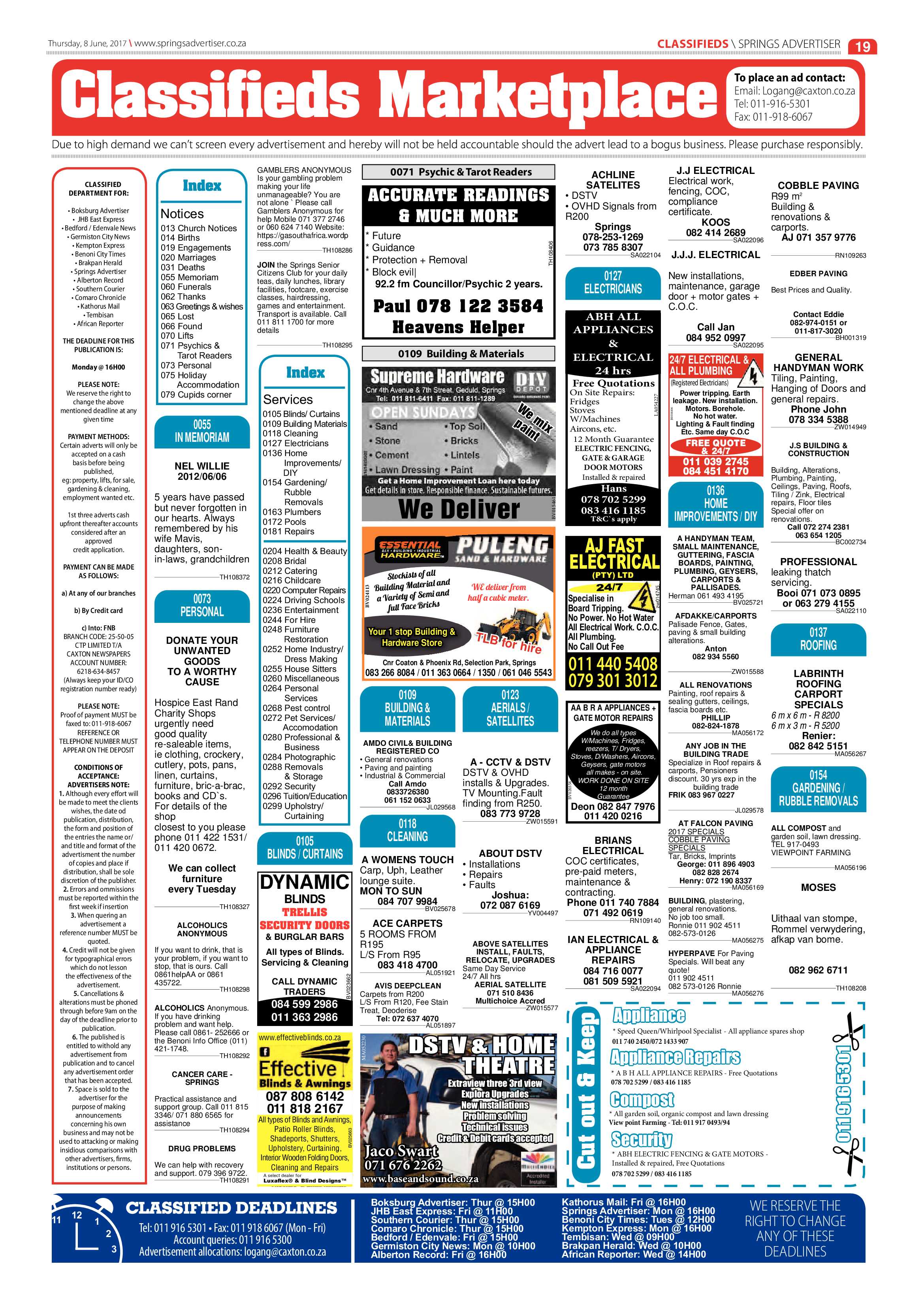 Springs Advertiser 08 June 2017 page 19
