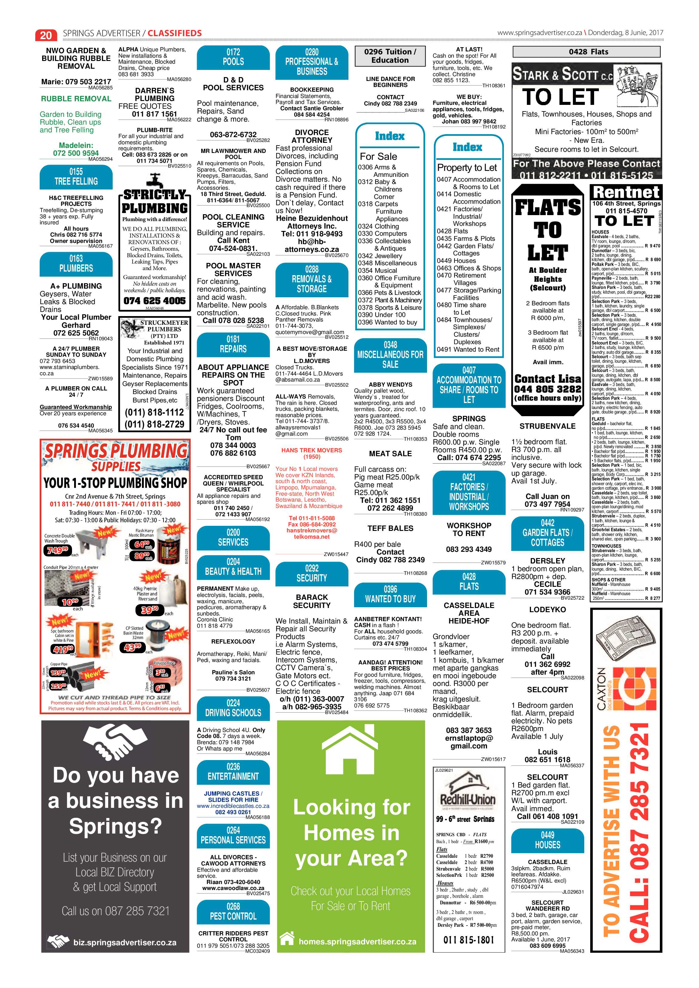 Springs Advertiser 08 June 2017 page 20