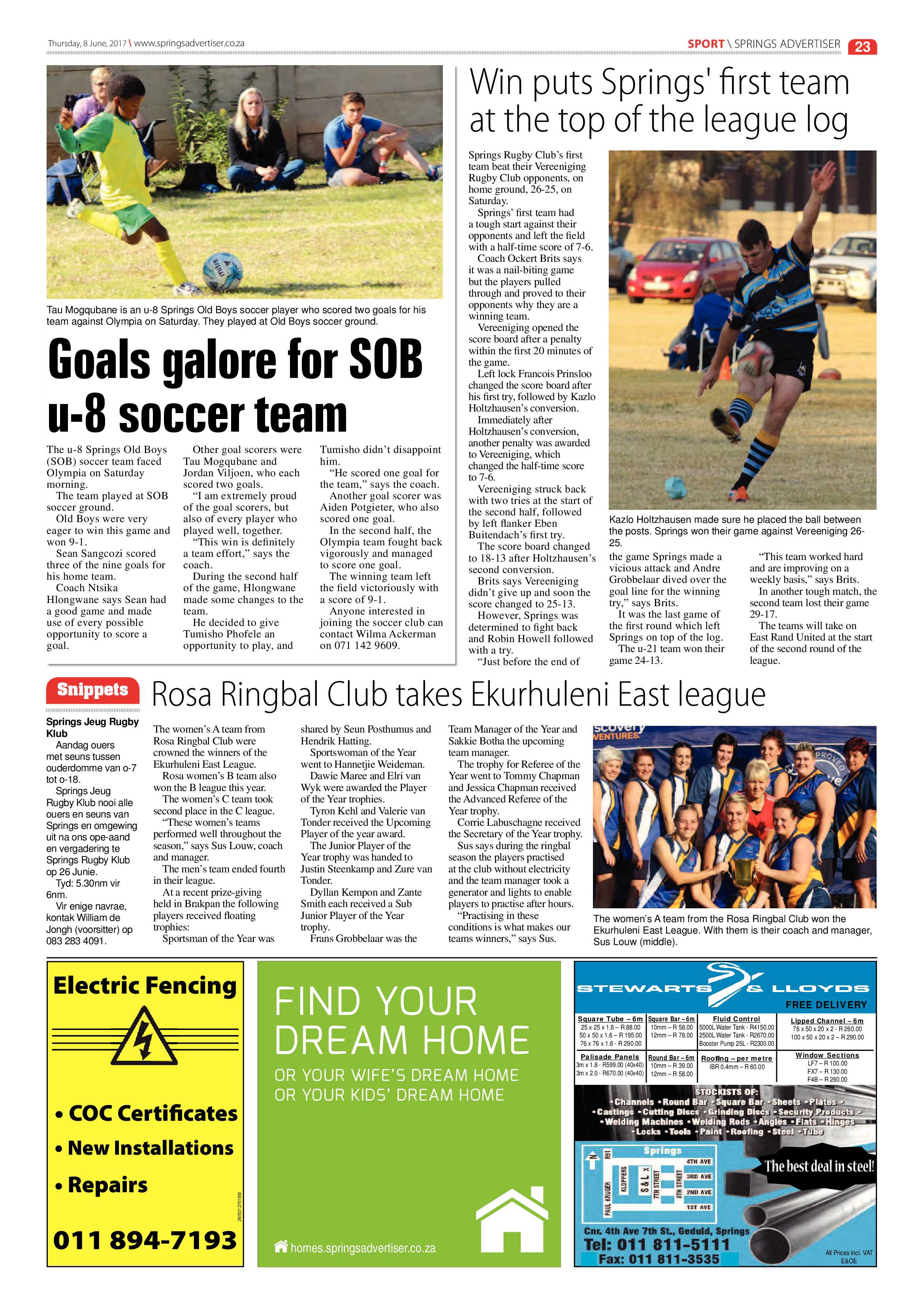 Springs Advertiser 08 June 2017 page 23