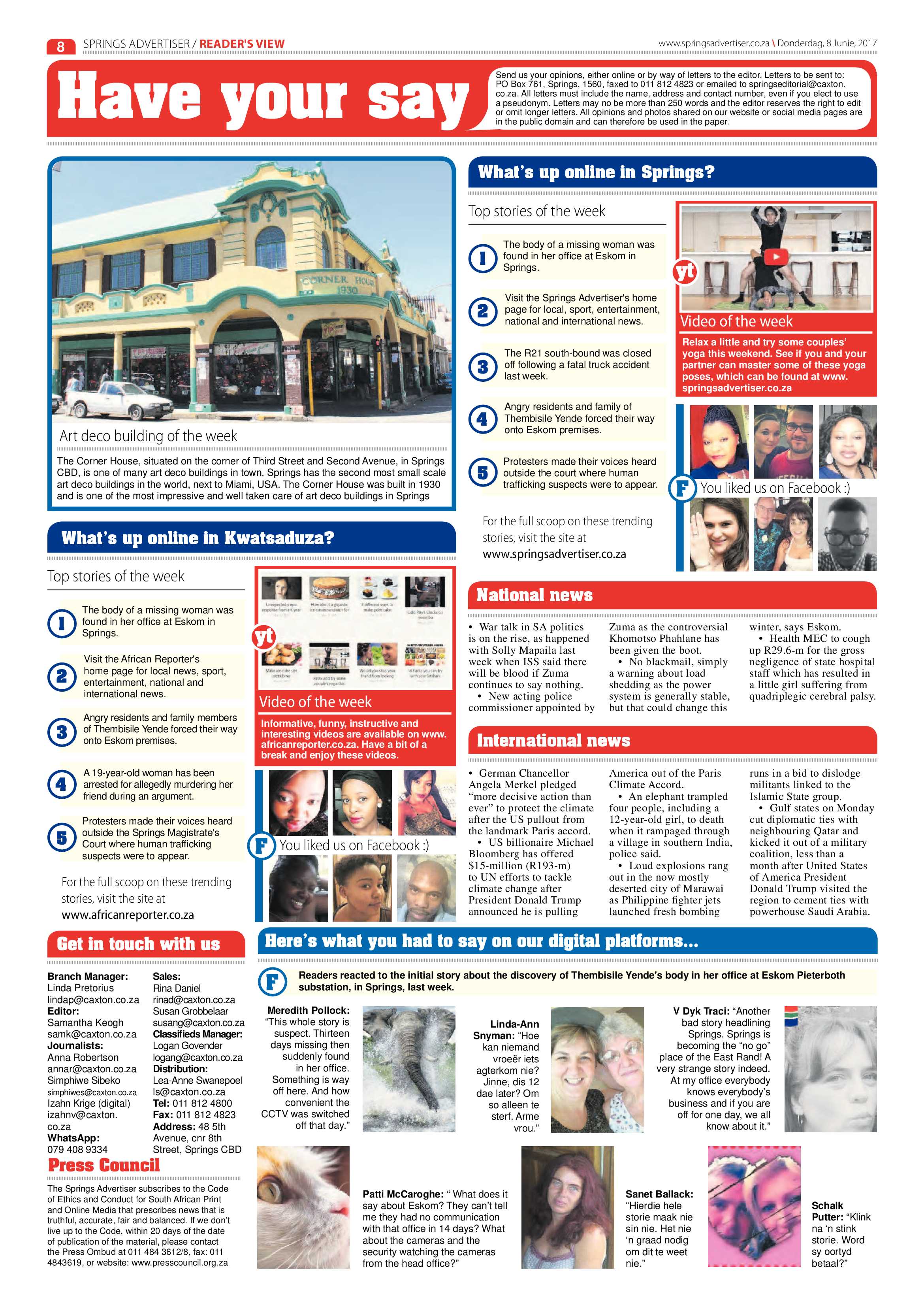 Springs Advertiser 08 June 2017 page 8