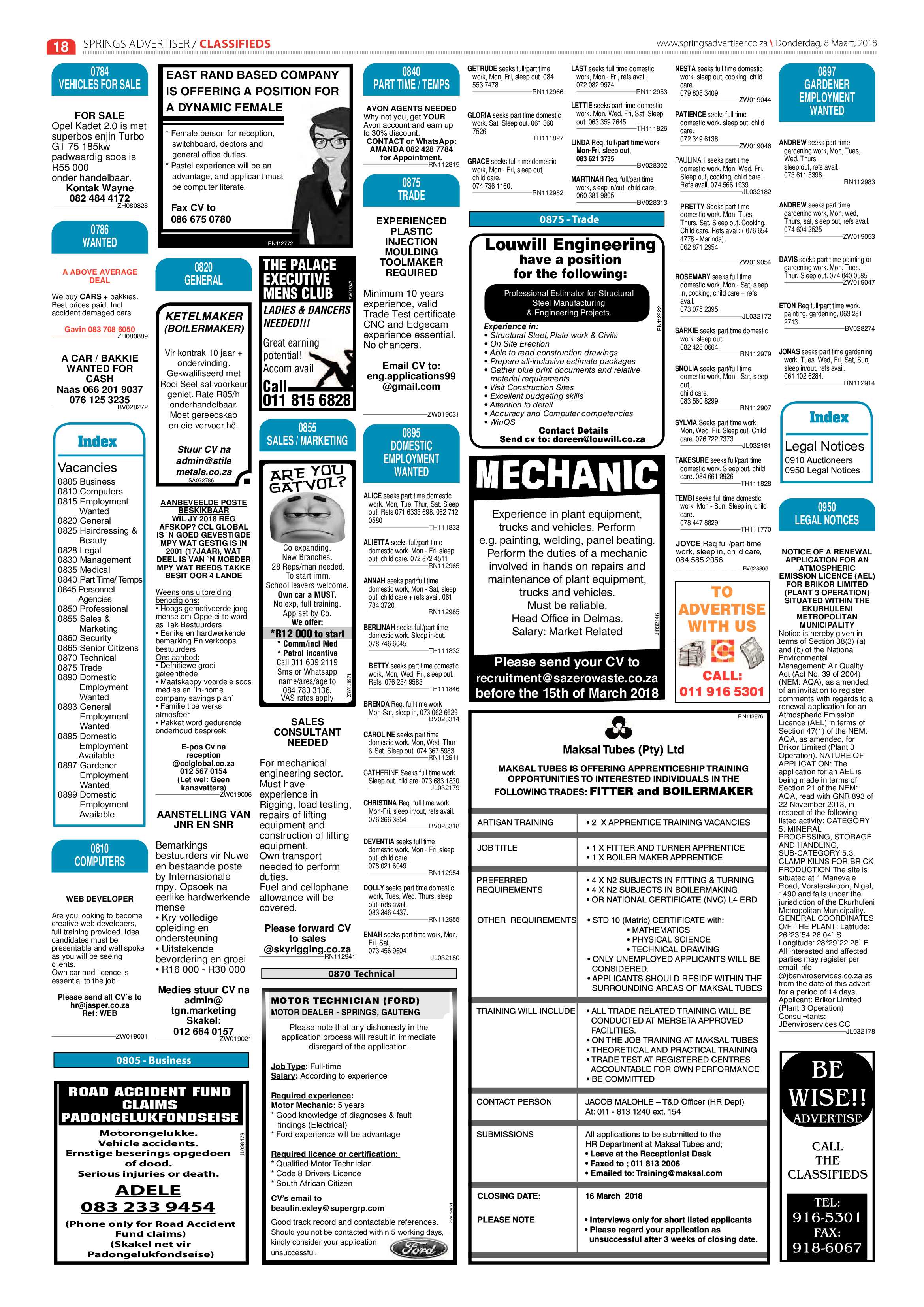 Springs Advertiser 08 March 2018 page 18