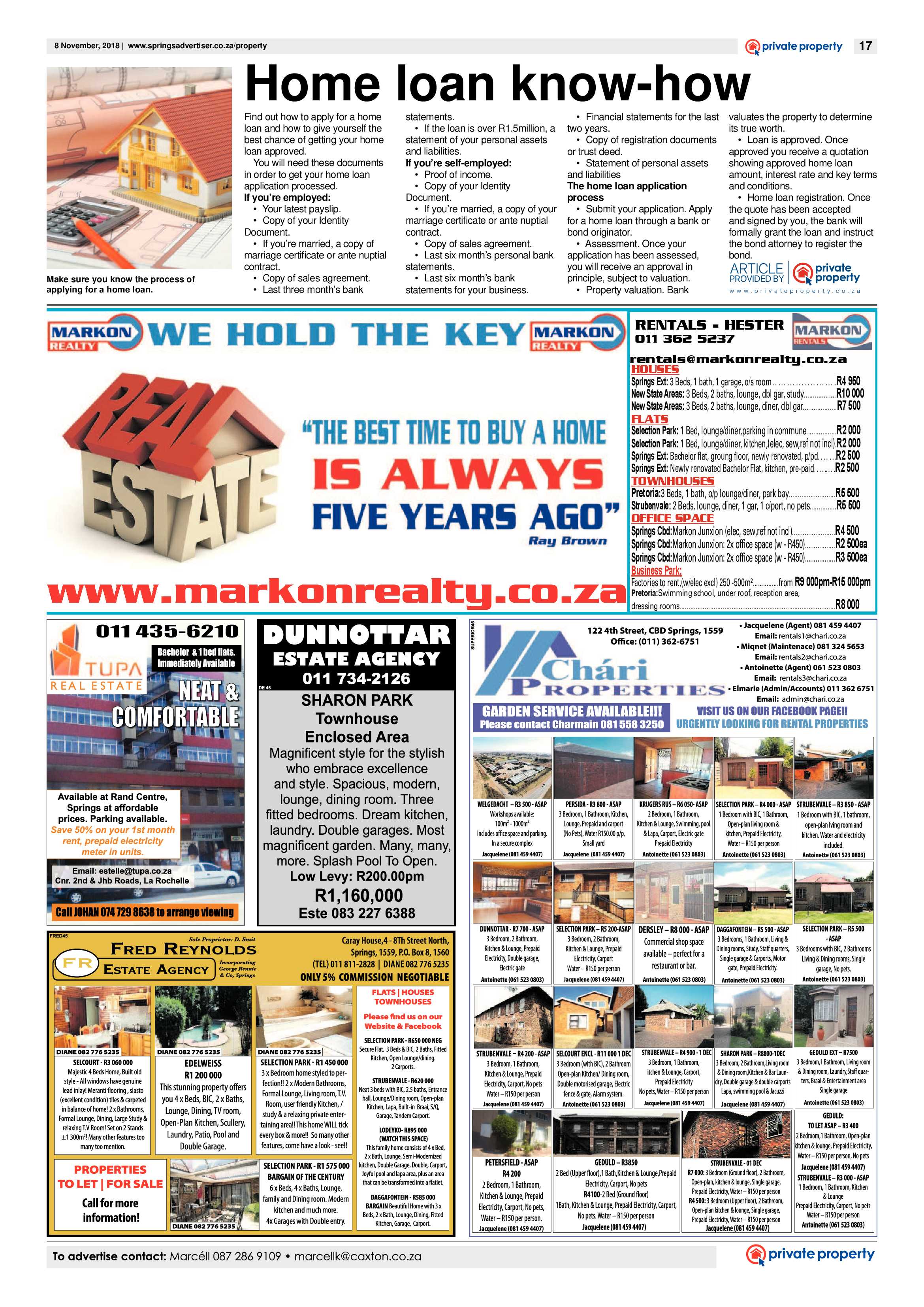 Springs Advertiser 08 November 2018 page 17