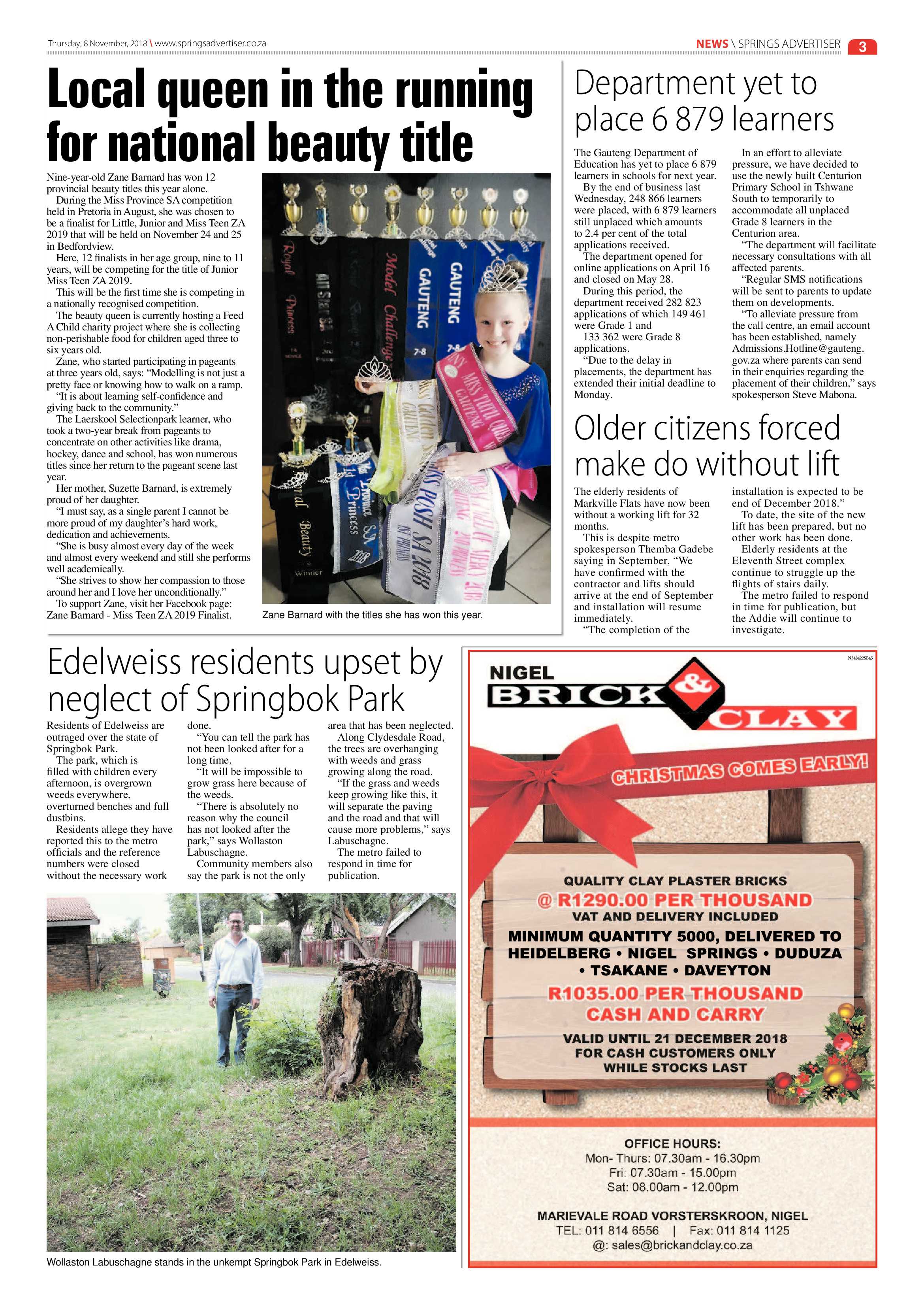 Springs Advertiser 08 November 2018 page 3