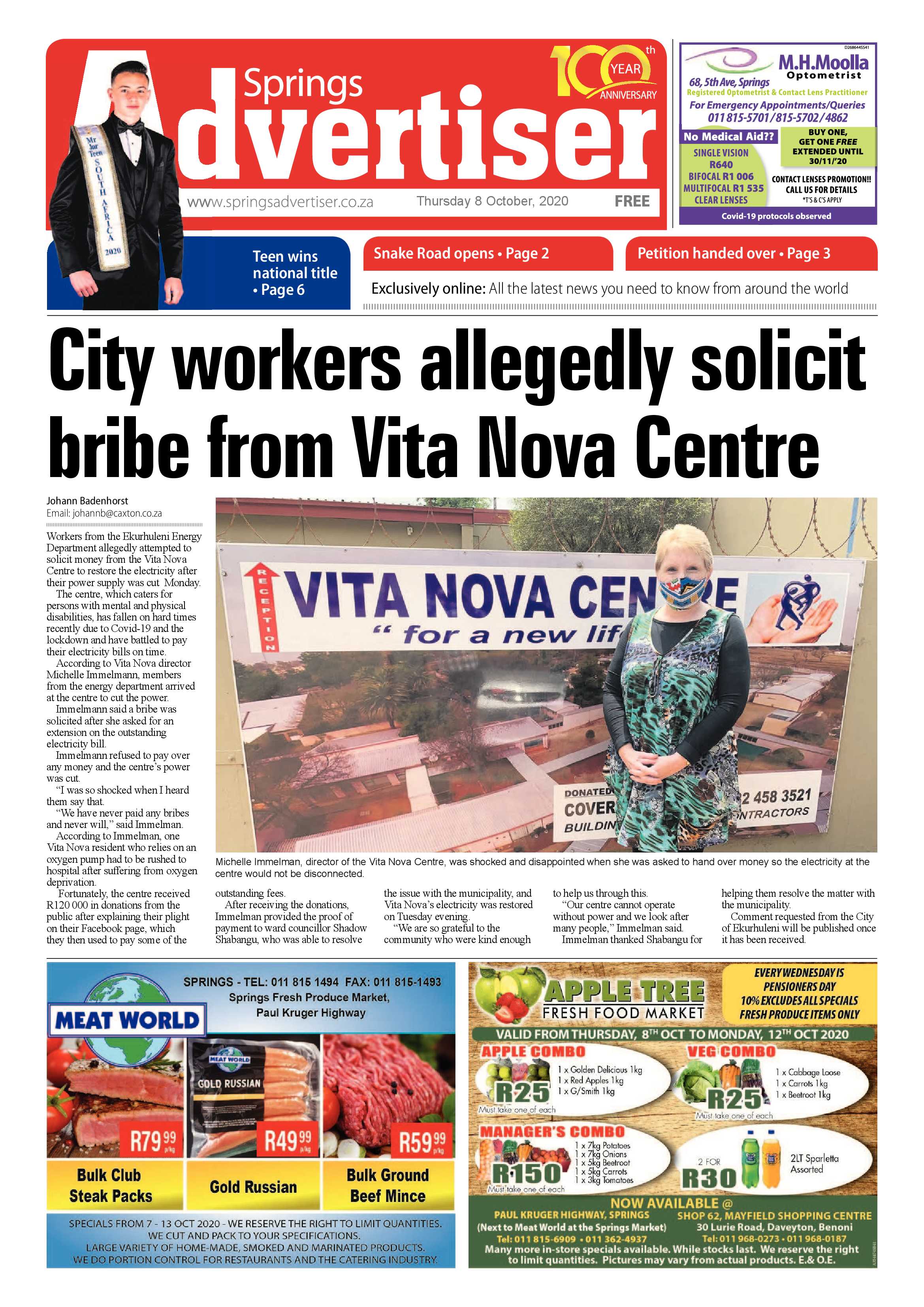 Springs Advertiser 08 October 2020 page 1