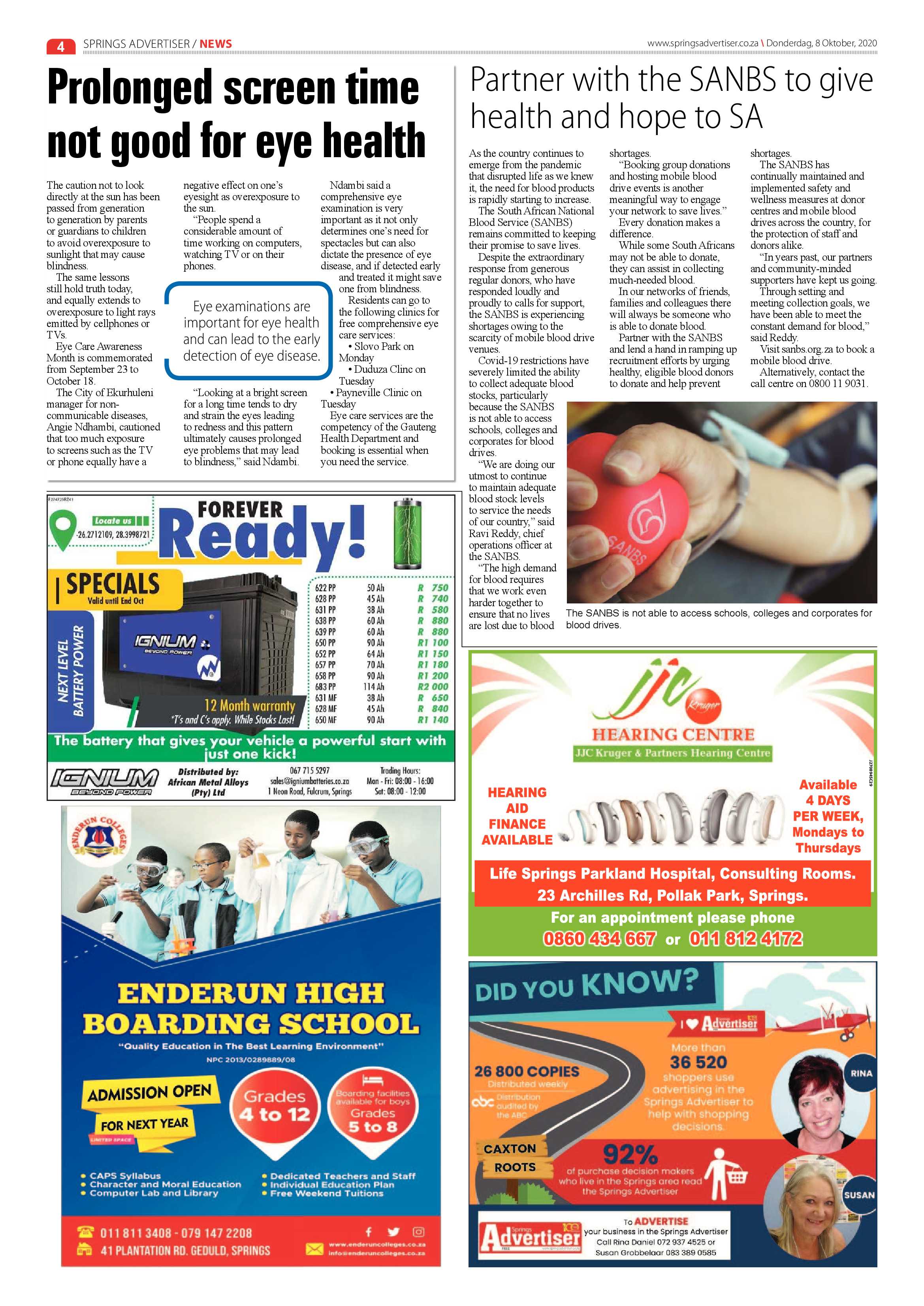 Springs Advertiser 08 October 2020 page 4