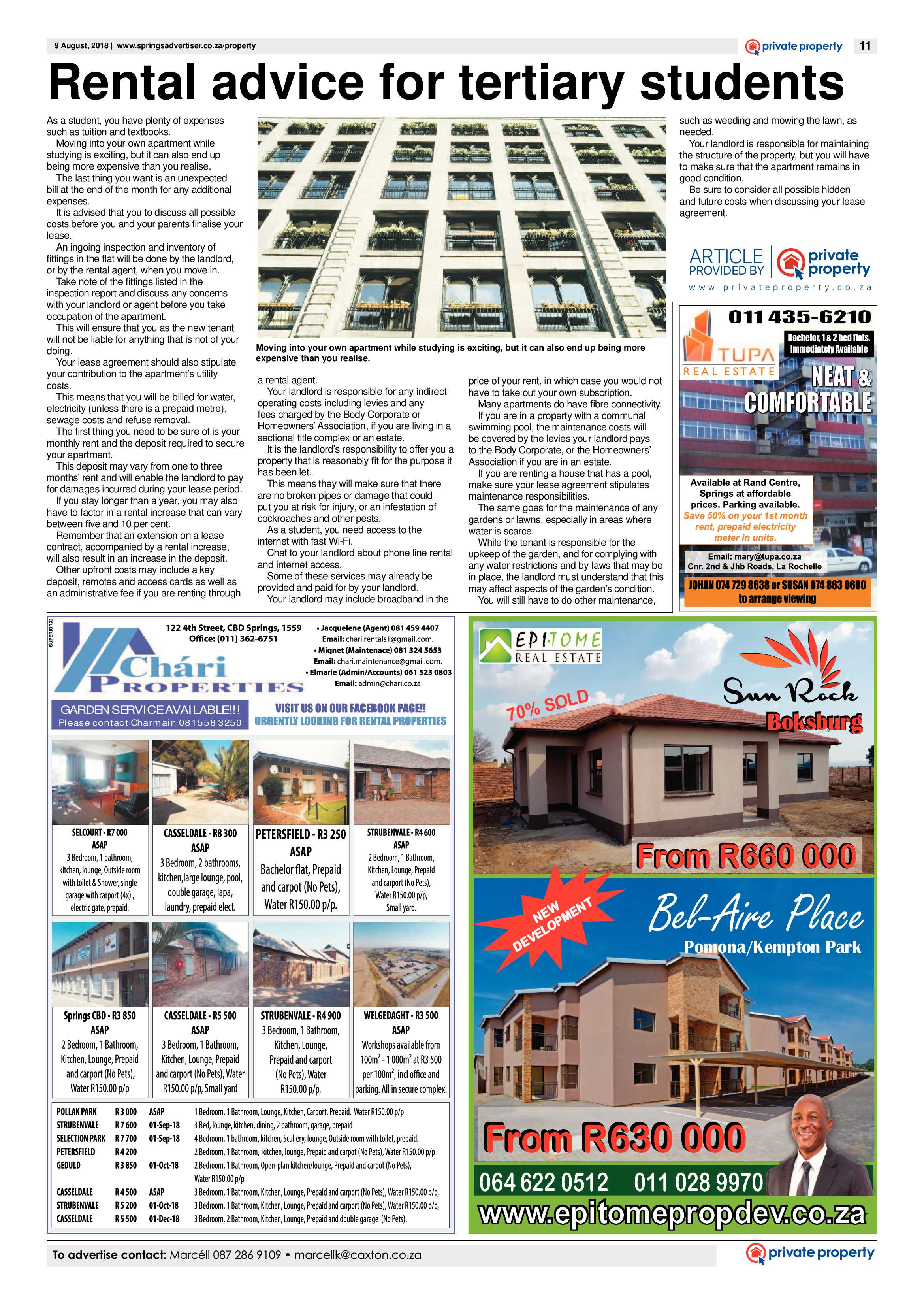 Springs Advertiser 09 August 2018 page 11