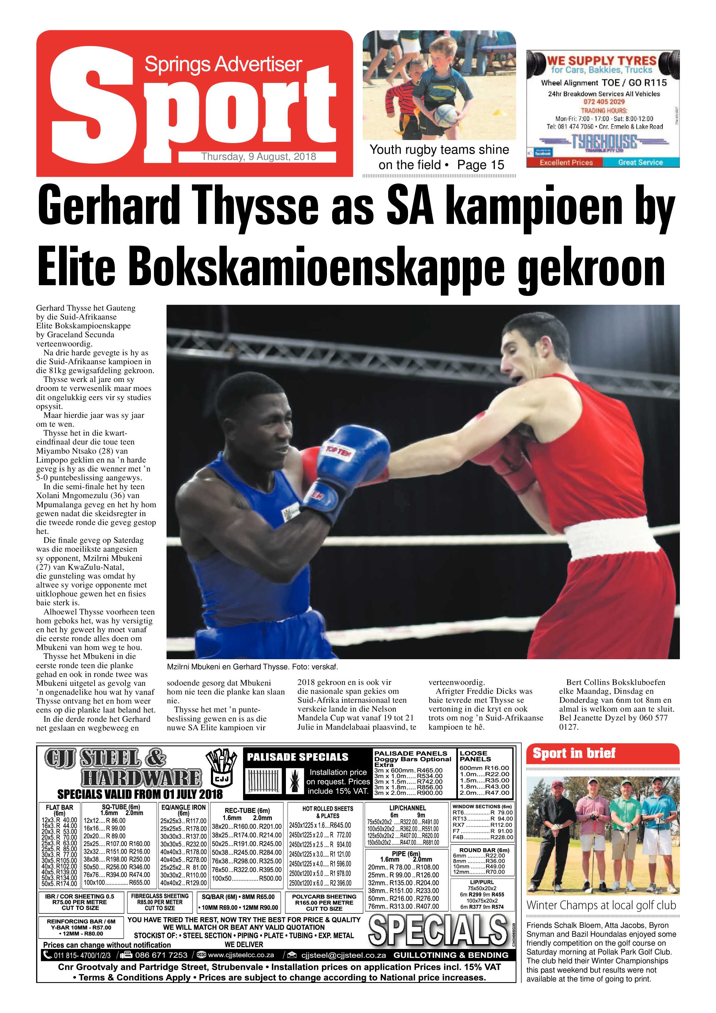 Springs Advertiser 09 August 2018 page 16