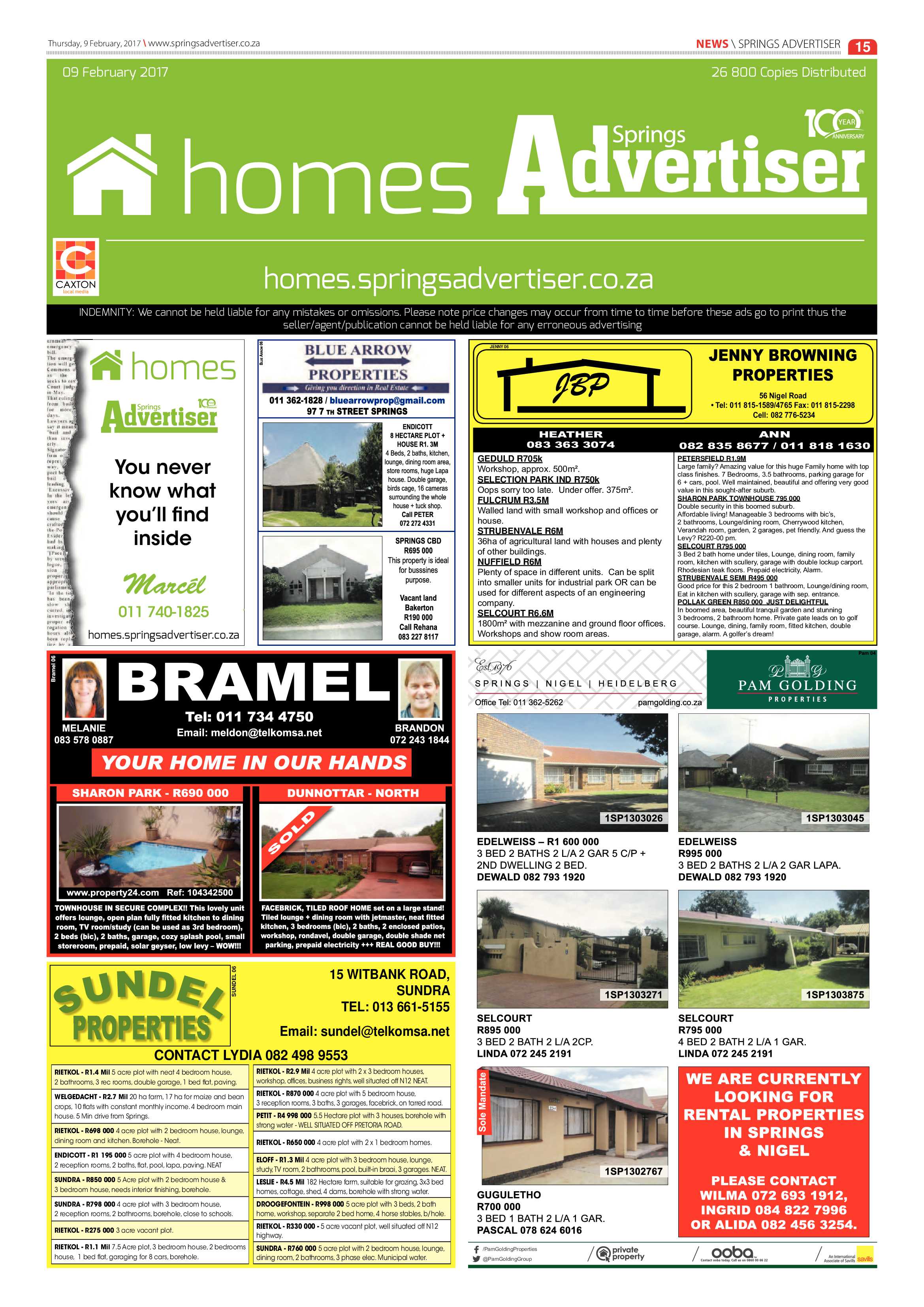 Springs Advertiser 09 February 2017 page 15