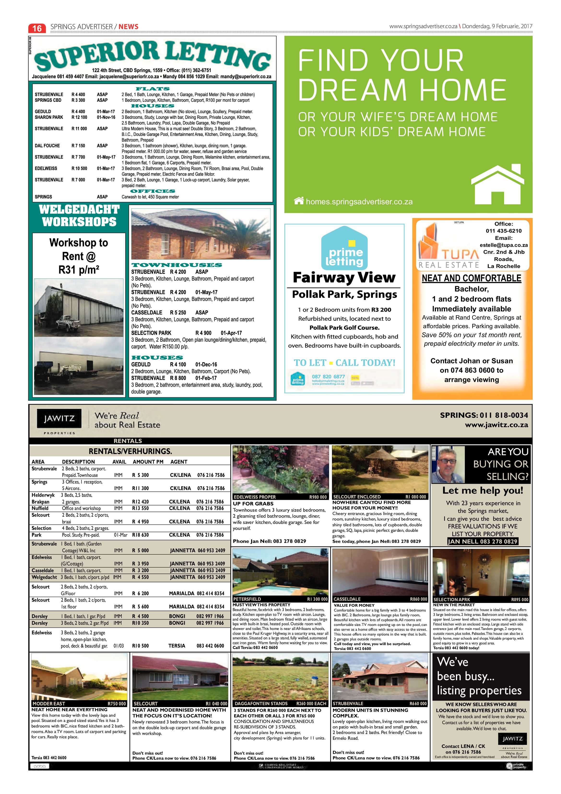 Springs Advertiser 09 February 2017 page 16