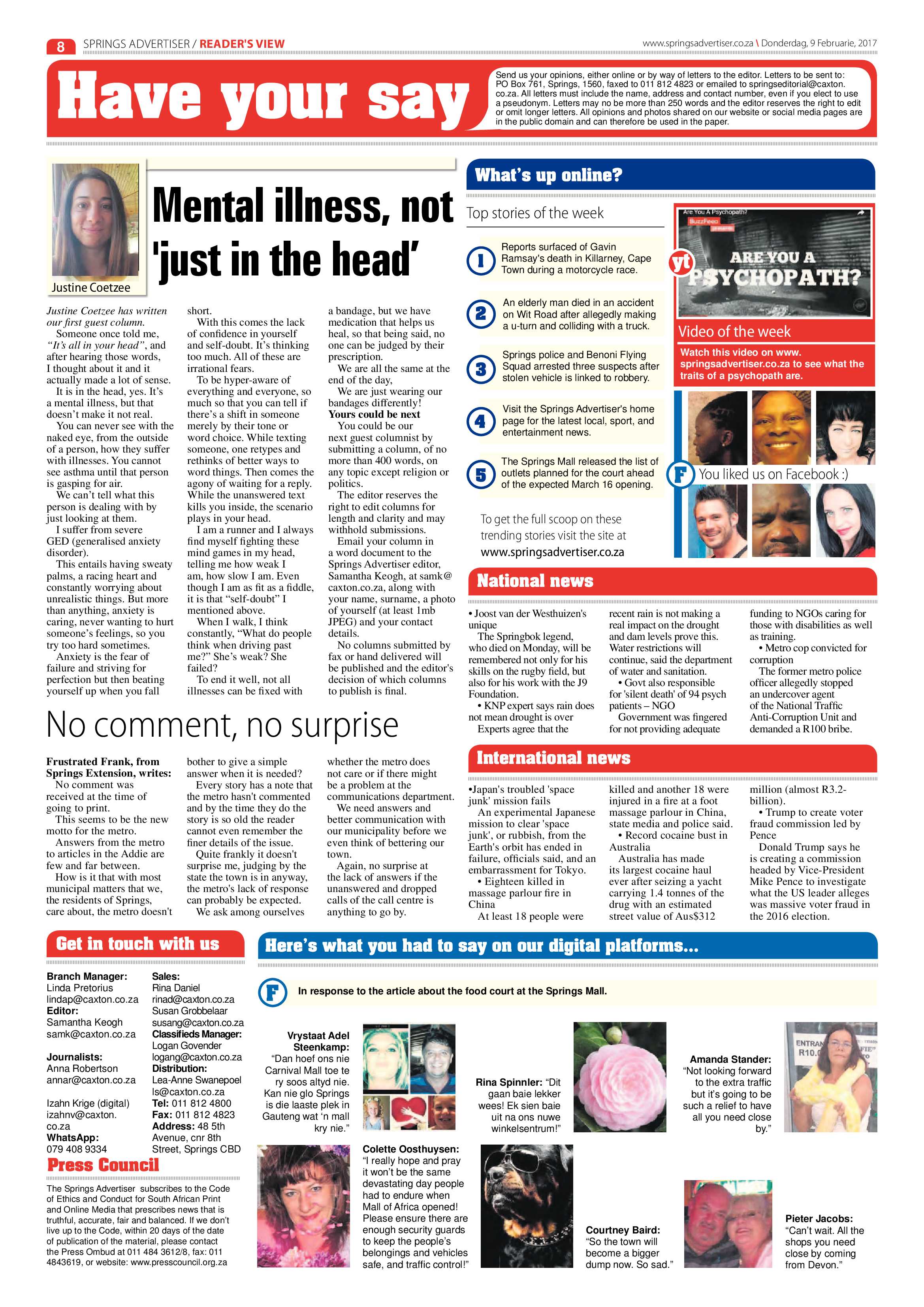 Springs Advertiser 09 February 2017 page 8