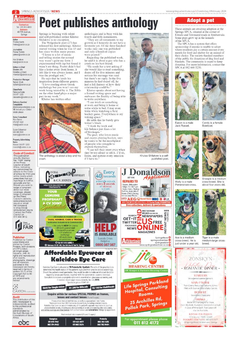 Springs Advertiser 09 February 2024 page 2