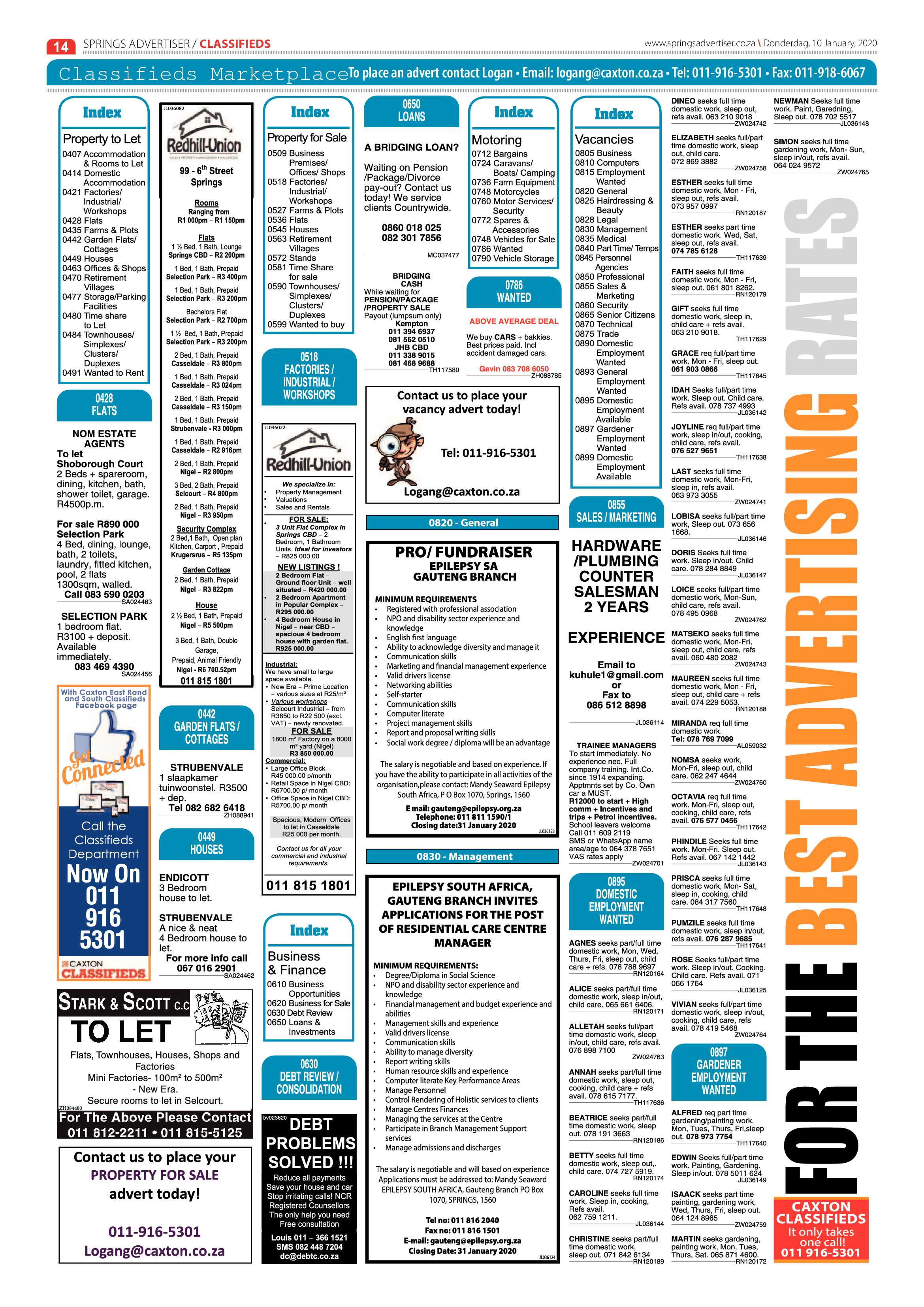 Springs Advertiser 09 January 2020 page 14