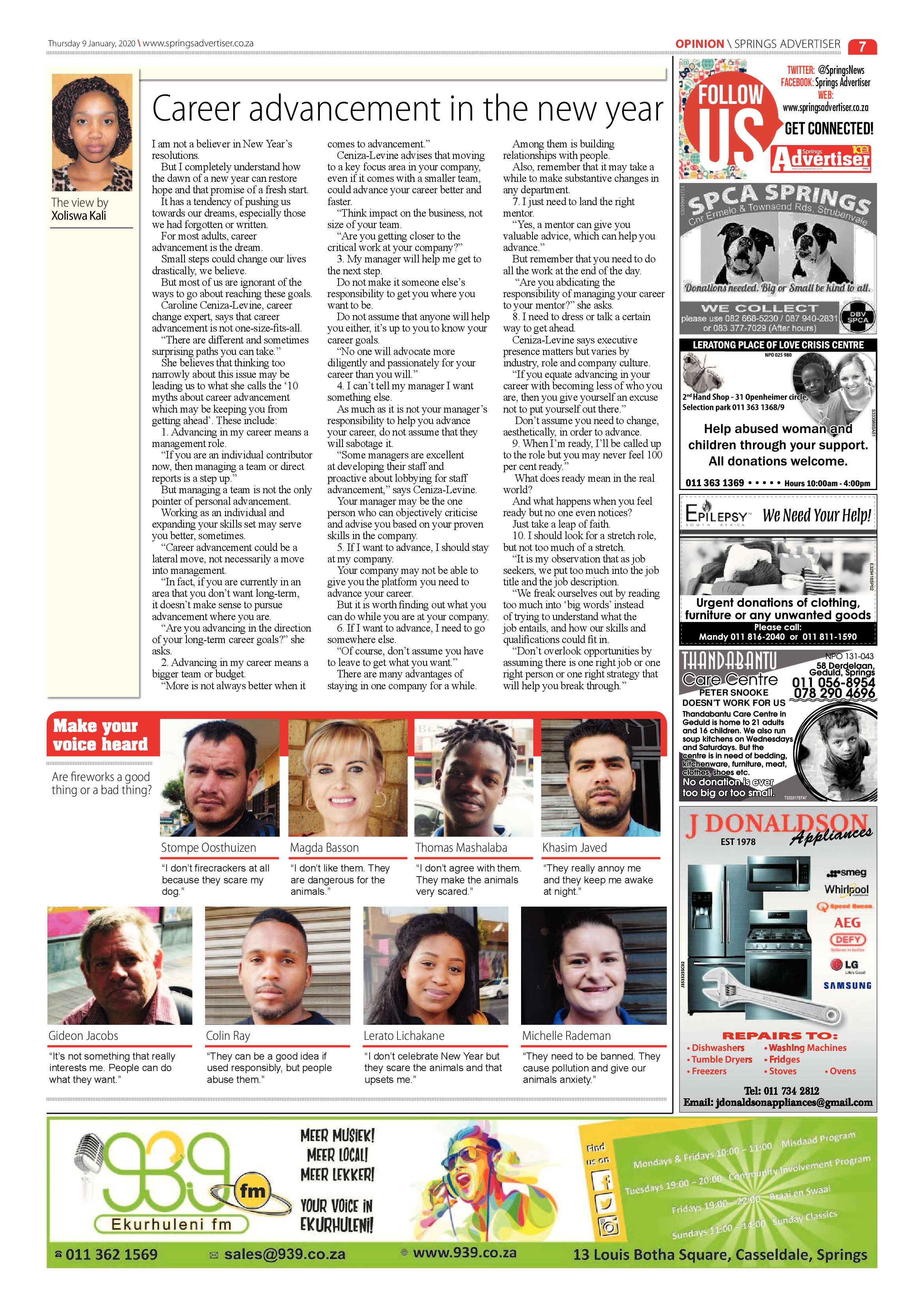 Springs Advertiser 09 January 2020 page 7
