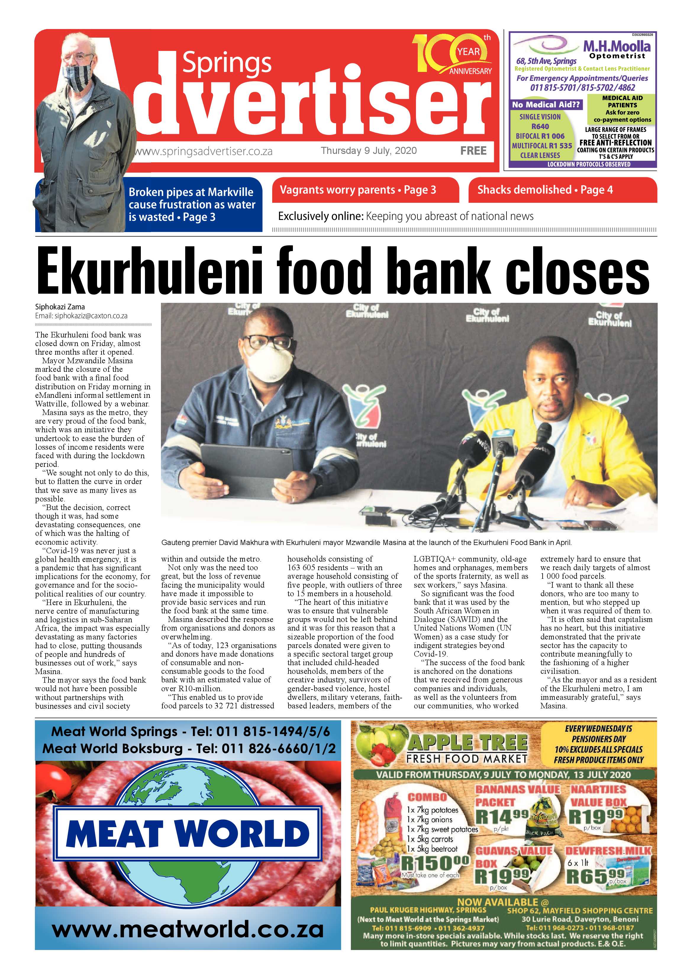 Springs Advertiser 09 July 2020 page 1