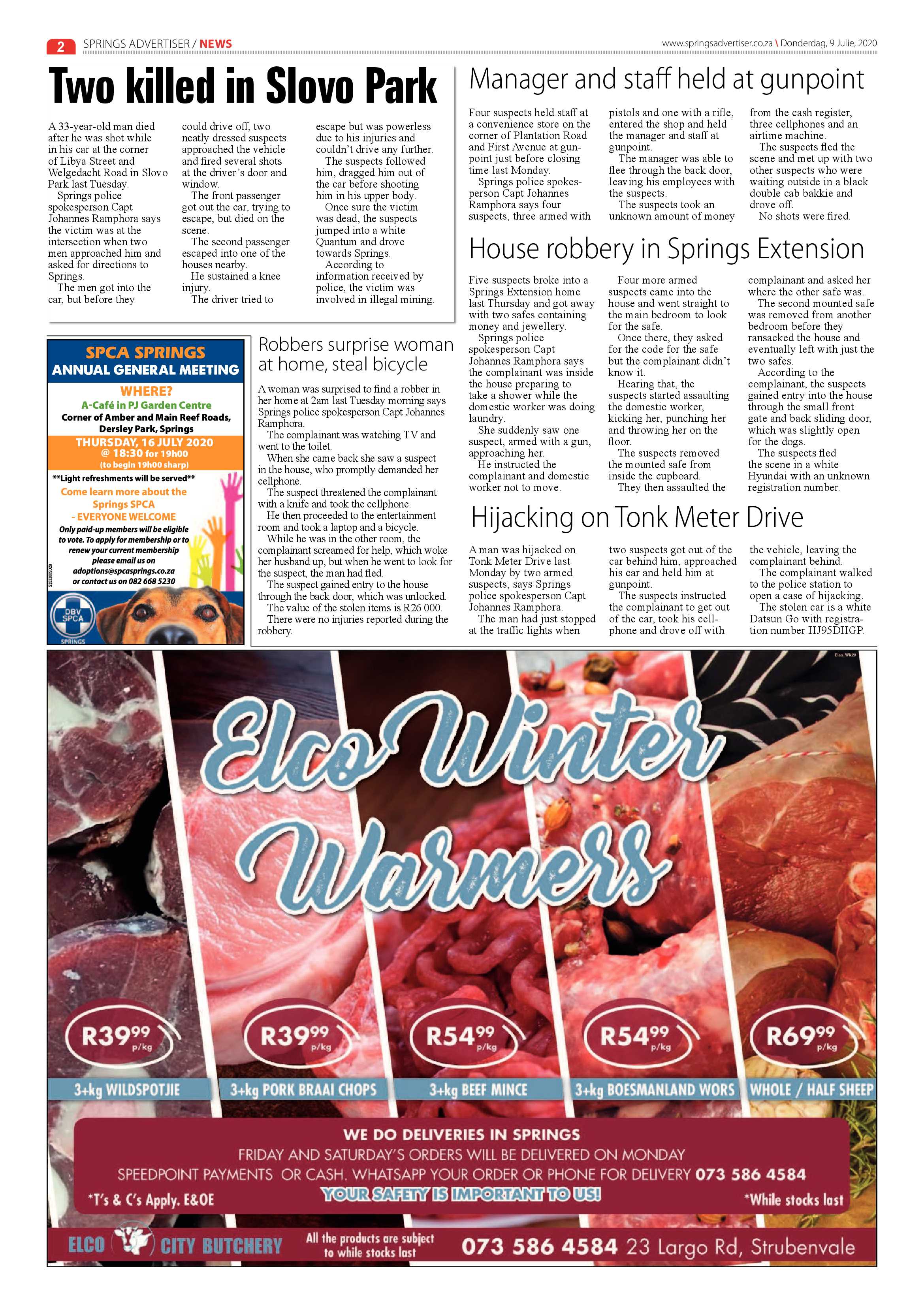 Springs Advertiser 09 July 2020 page 2