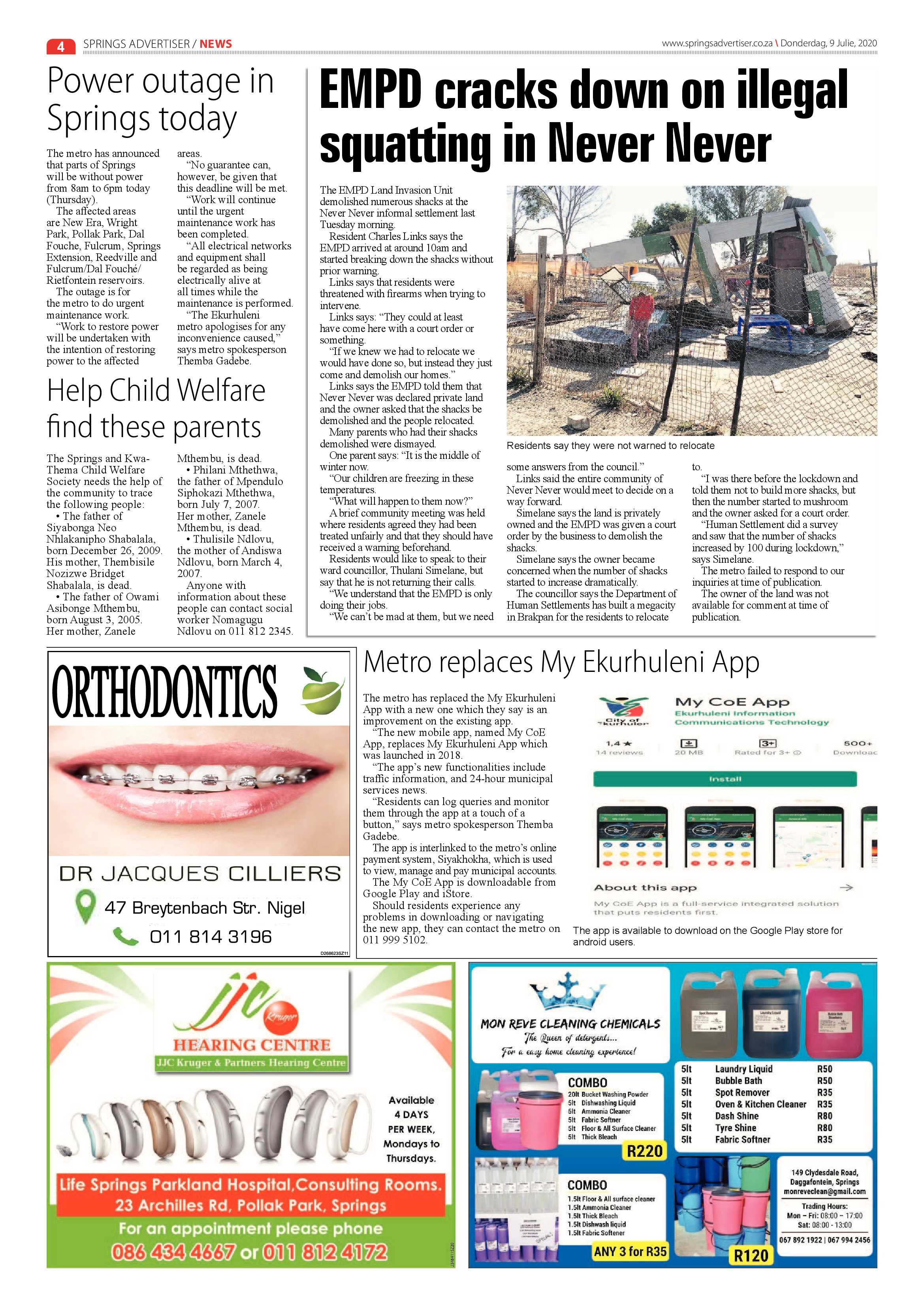 Springs Advertiser 09 July 2020 page 4