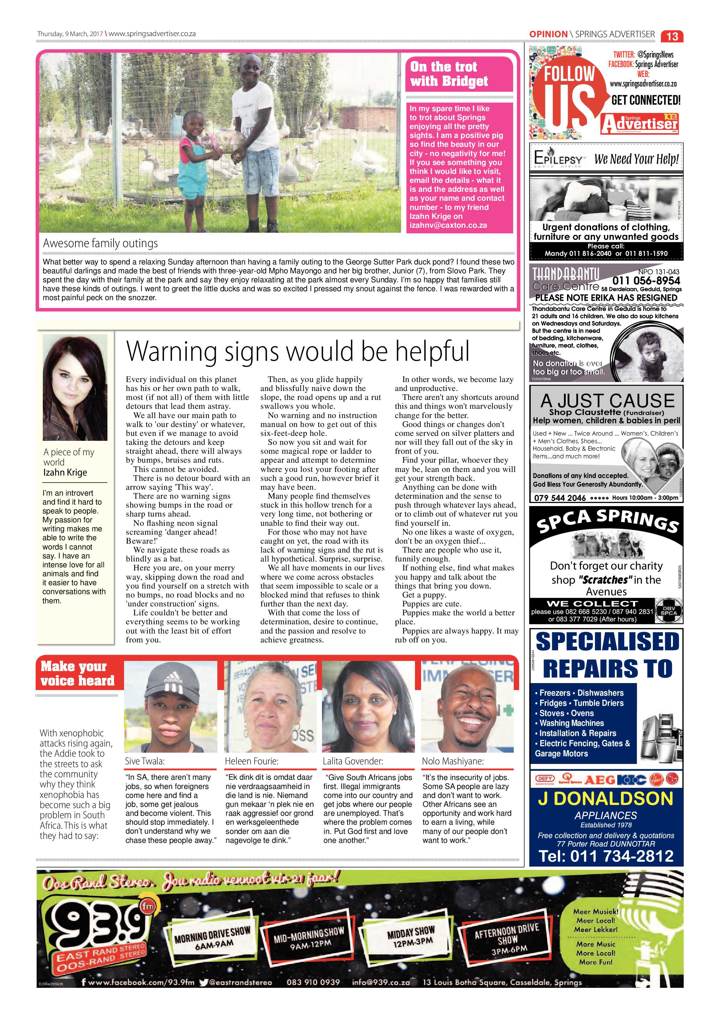 Springs Advertiser 09 March 2017 page 13