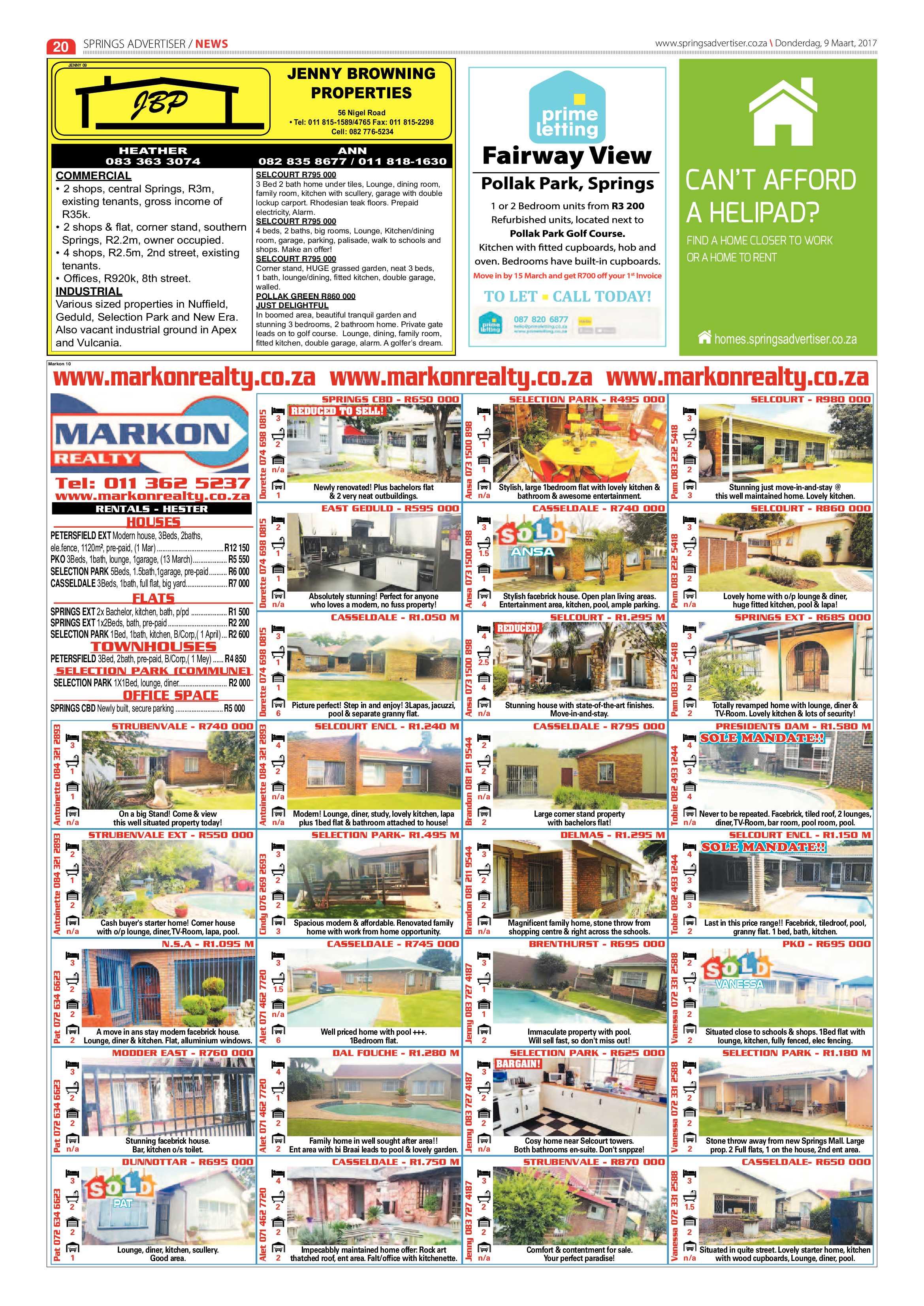 Springs Advertiser 09 March 2017 page 20