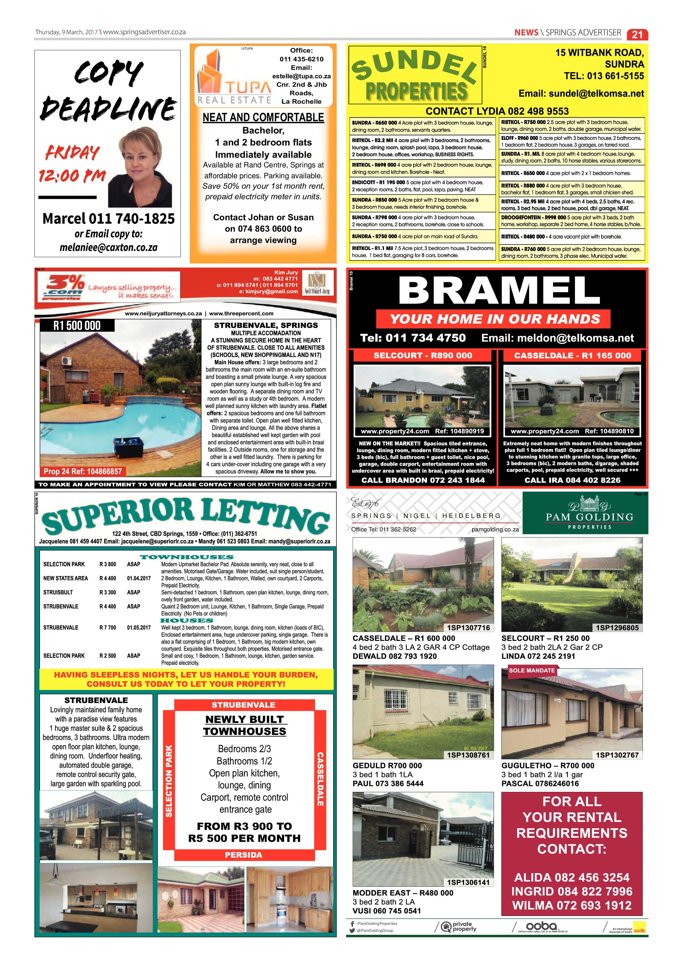 Springs Advertiser 09 March 2017 page 21