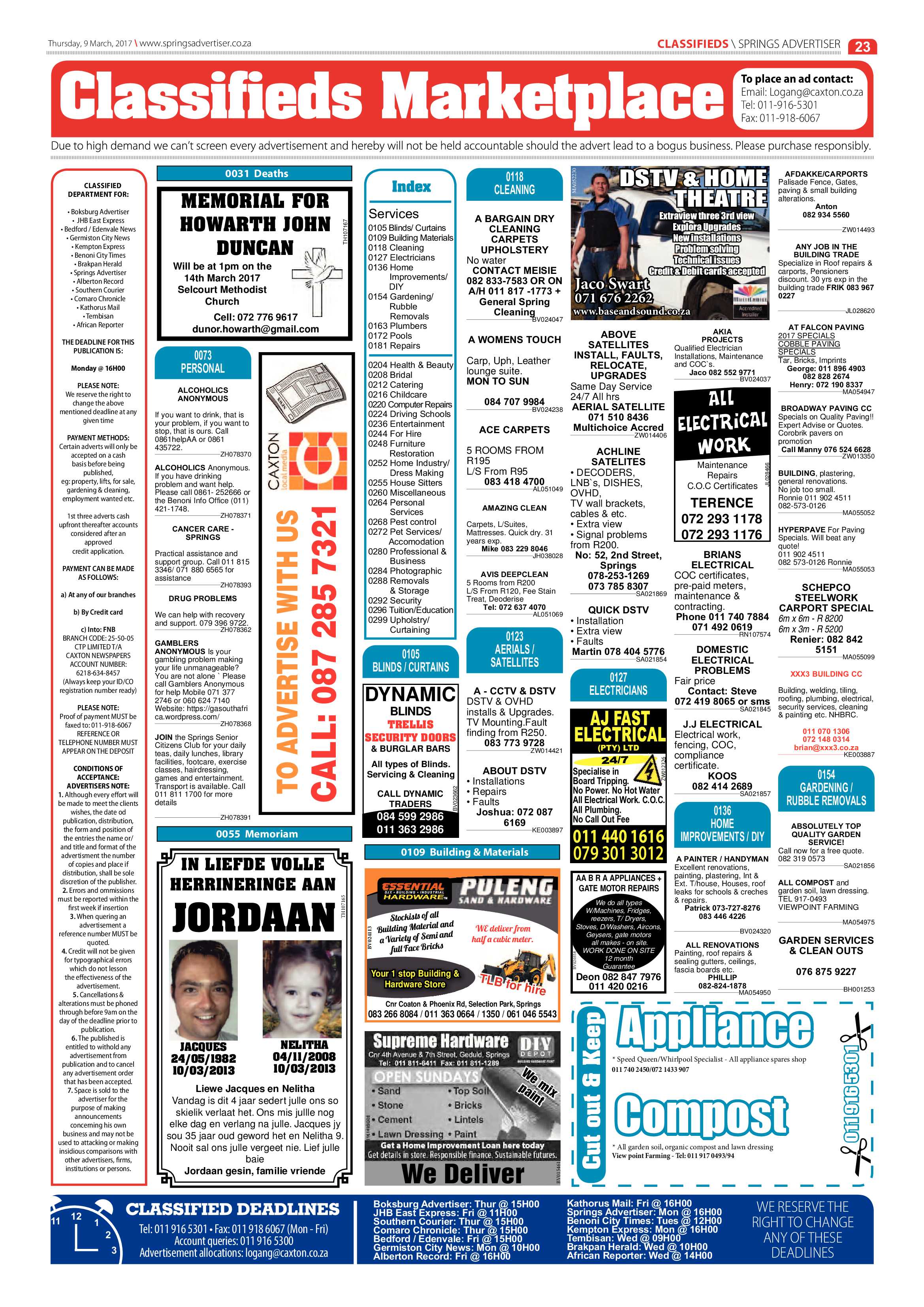 Springs Advertiser 09 March 2017 page 23