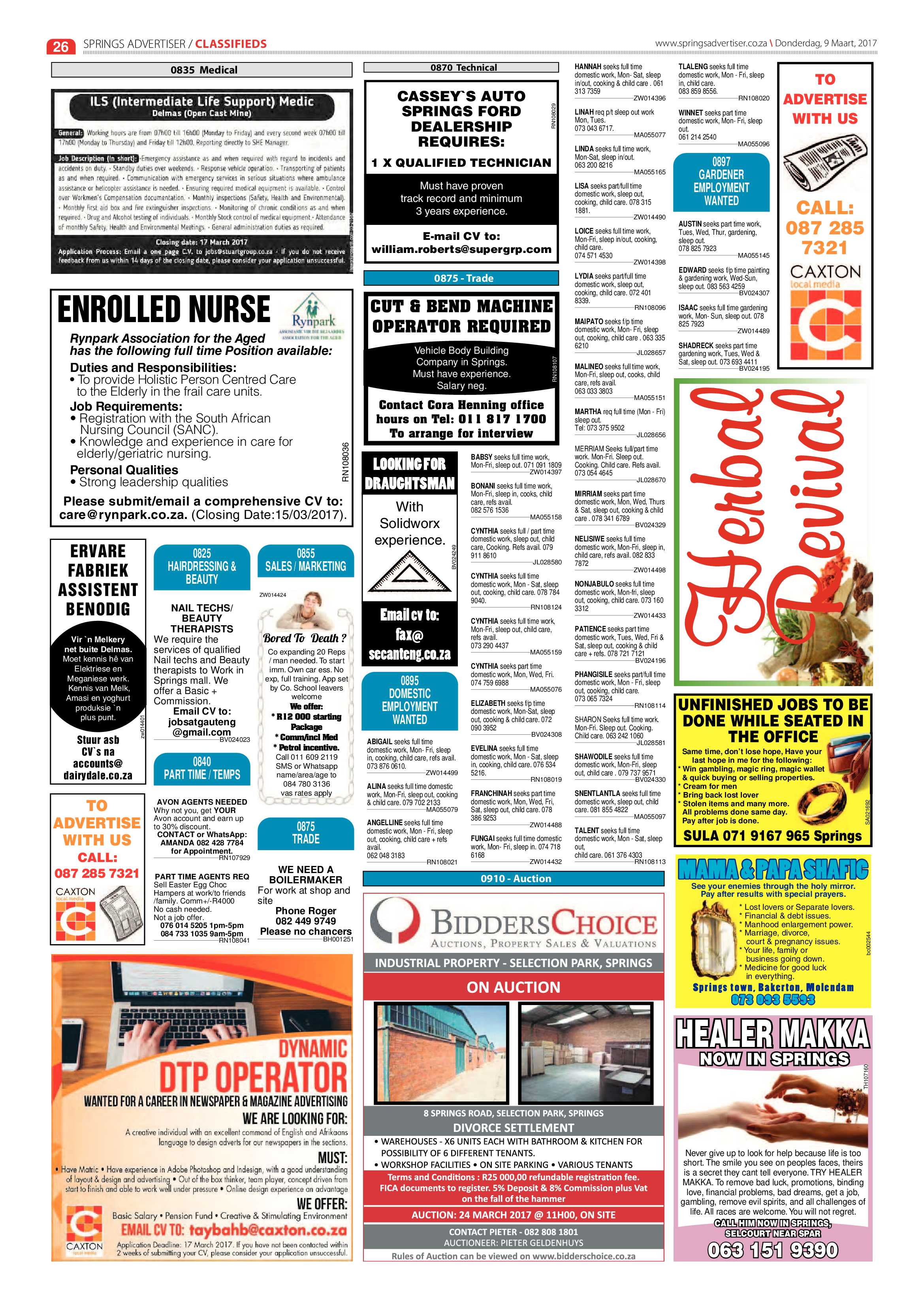 Springs Advertiser 09 March 2017 page 26