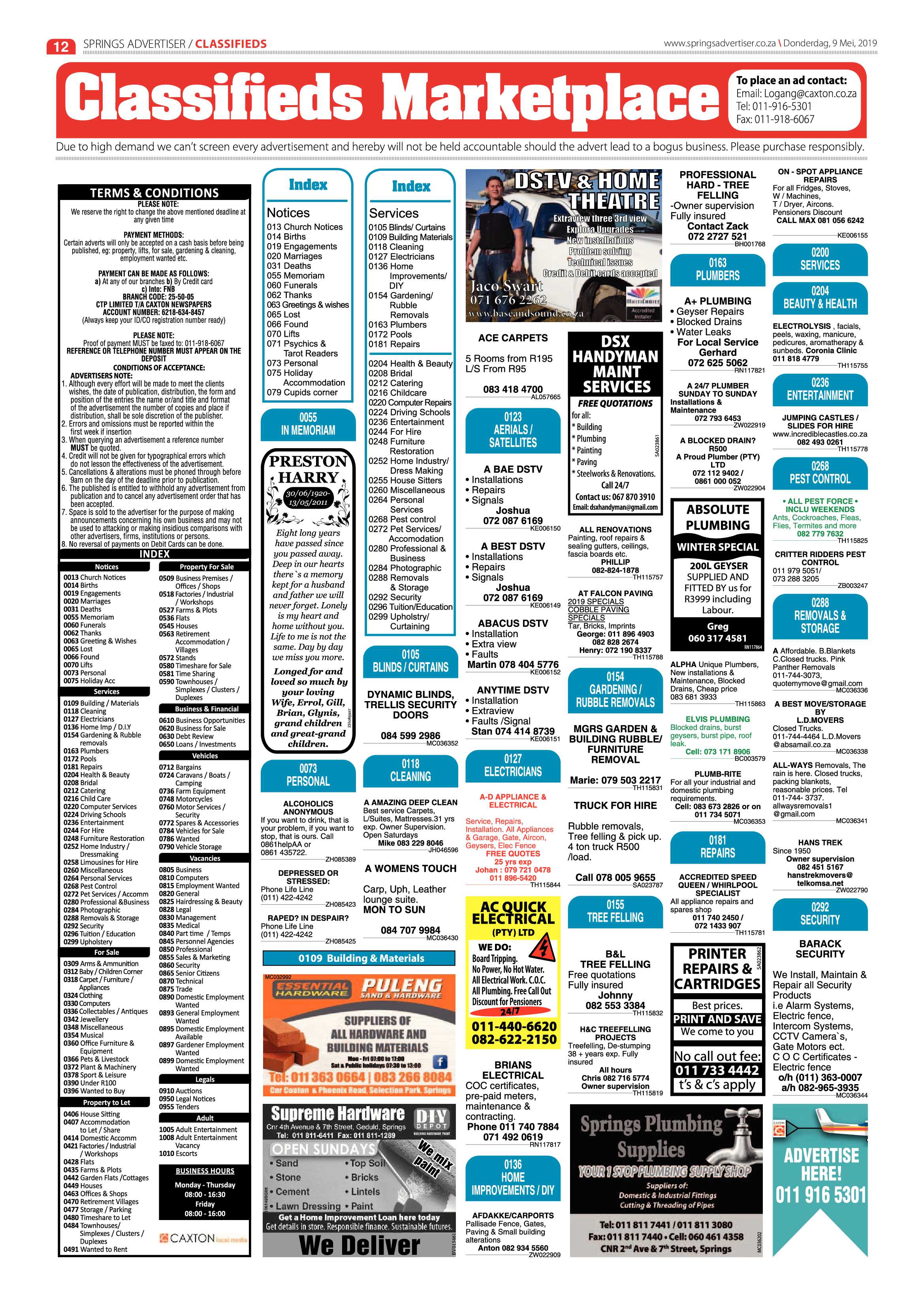 Springs Advertiser 09 May 2019 page 12