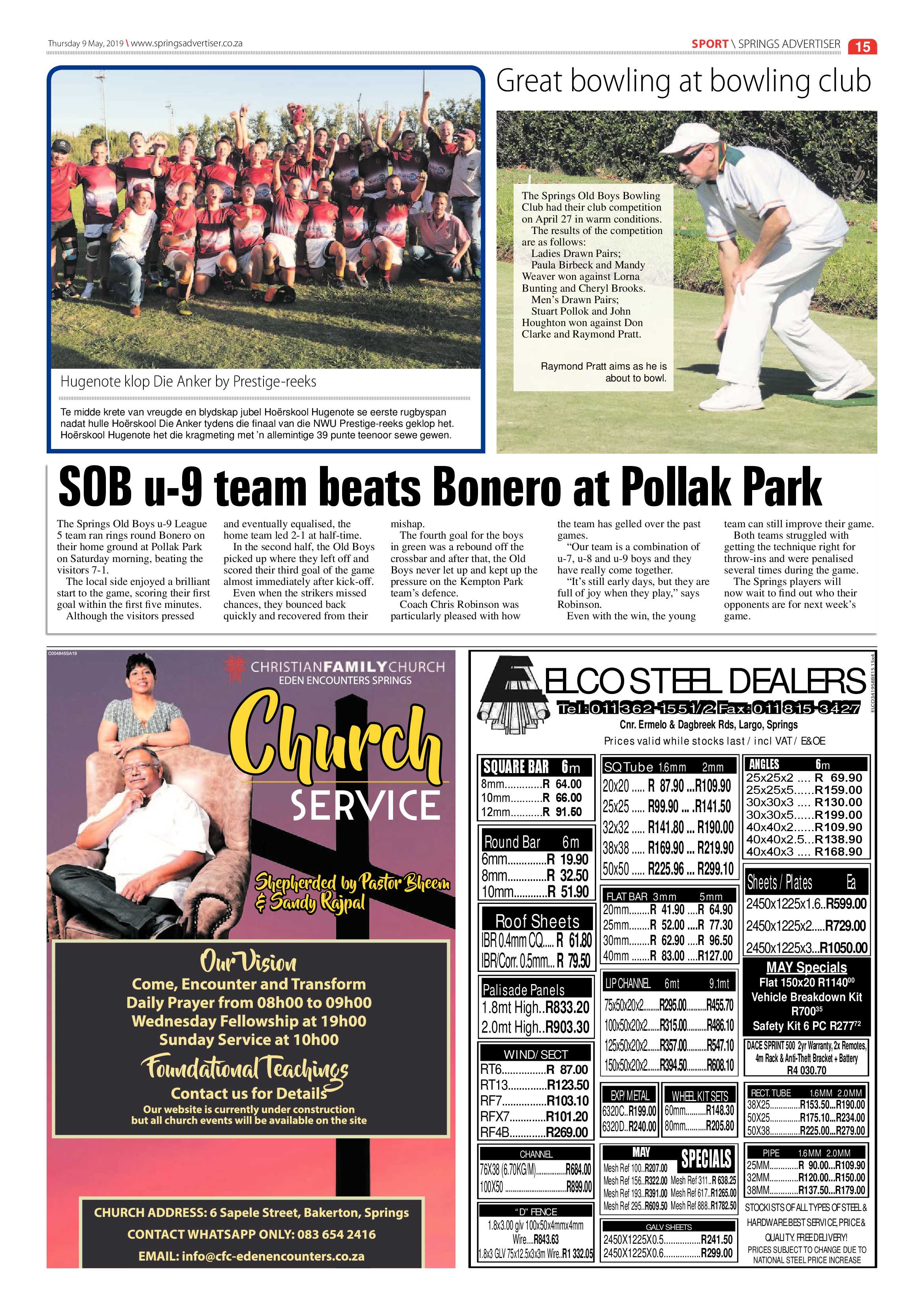 Springs Advertiser 09 May 2019 page 15