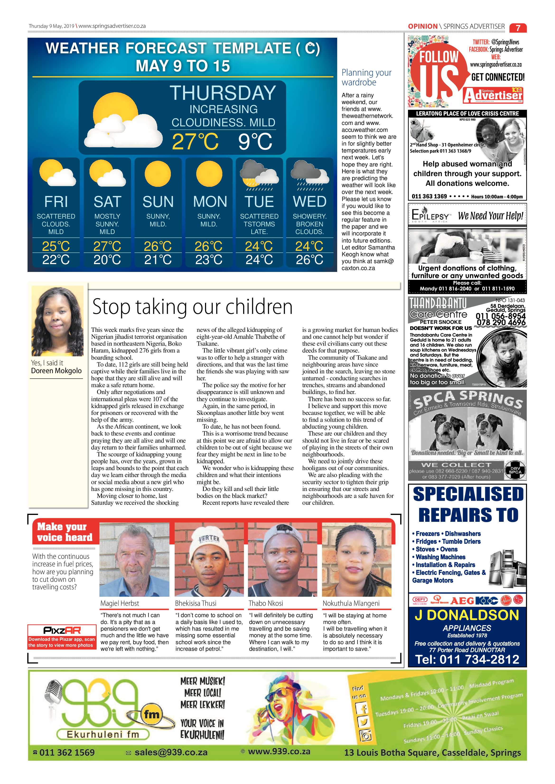 Springs Advertiser 09 May 2019 page 7