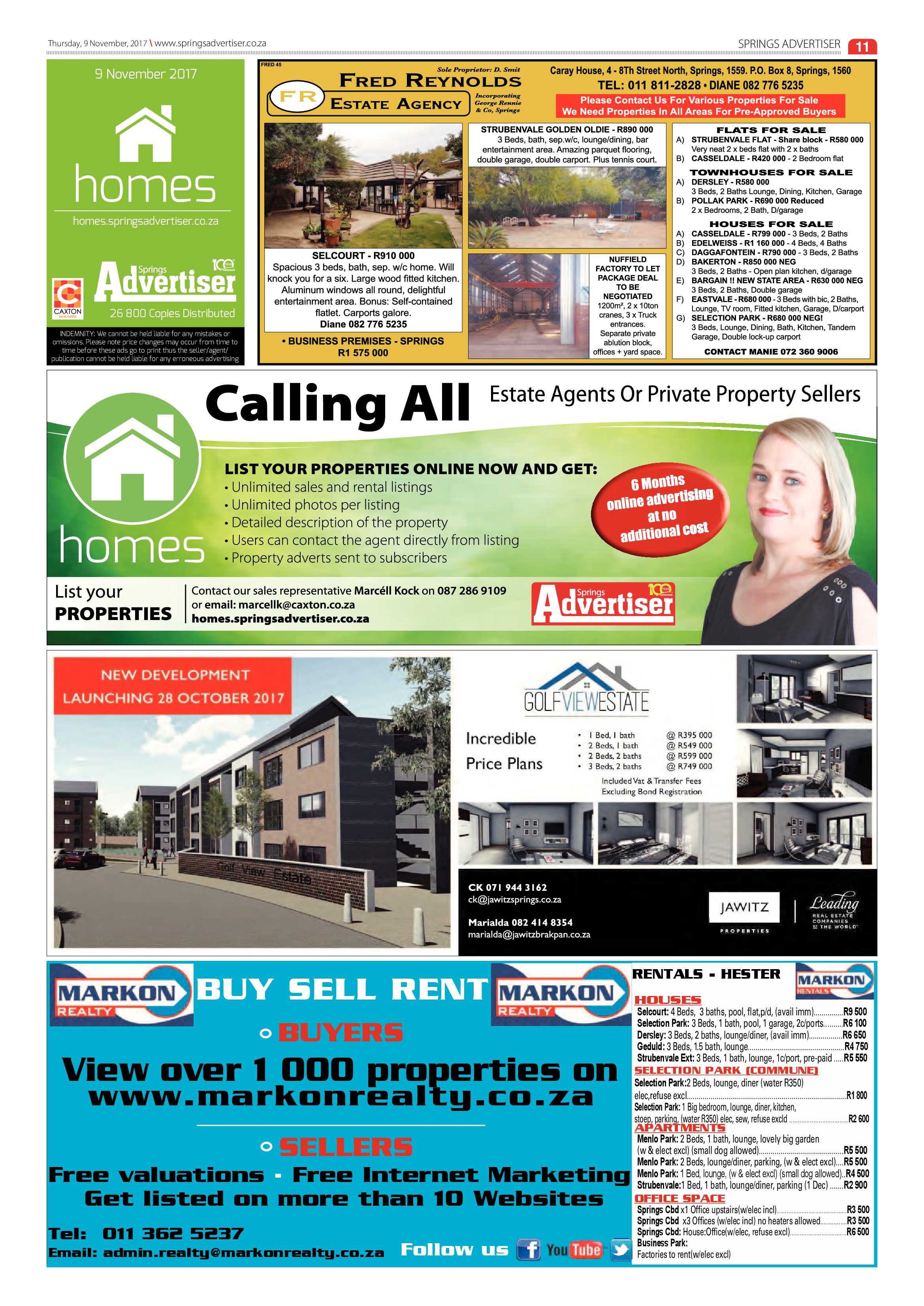 Springs Advertiser 09 November 2017 page 11