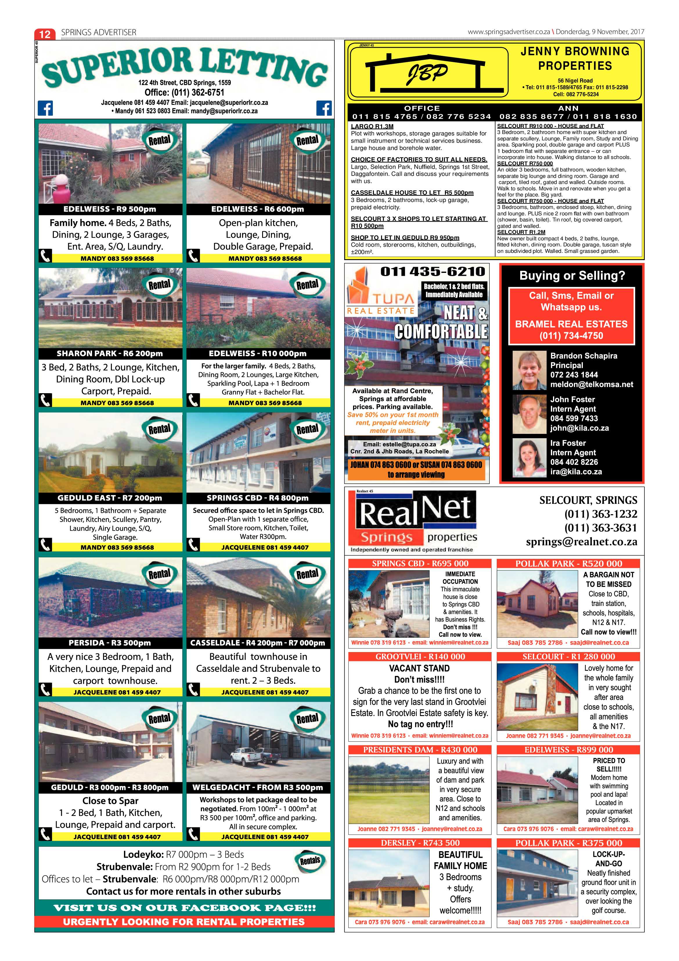 Springs Advertiser 09 November 2017 page 12