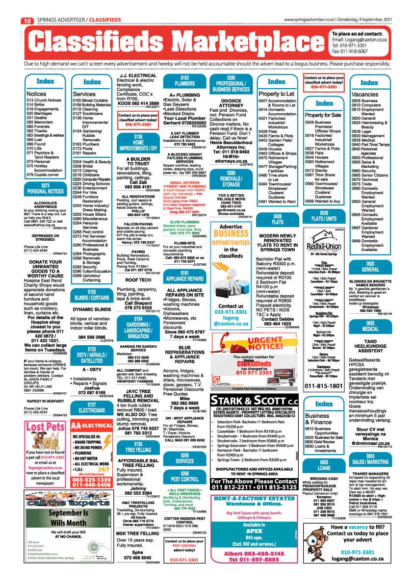 Springs Advertiser 09 September 2021 page 10