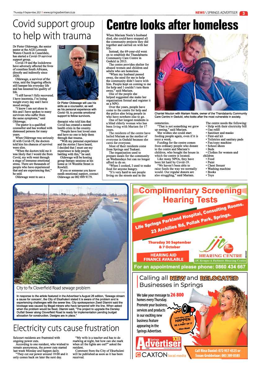 Springs Advertiser 09 September 2021 page 3