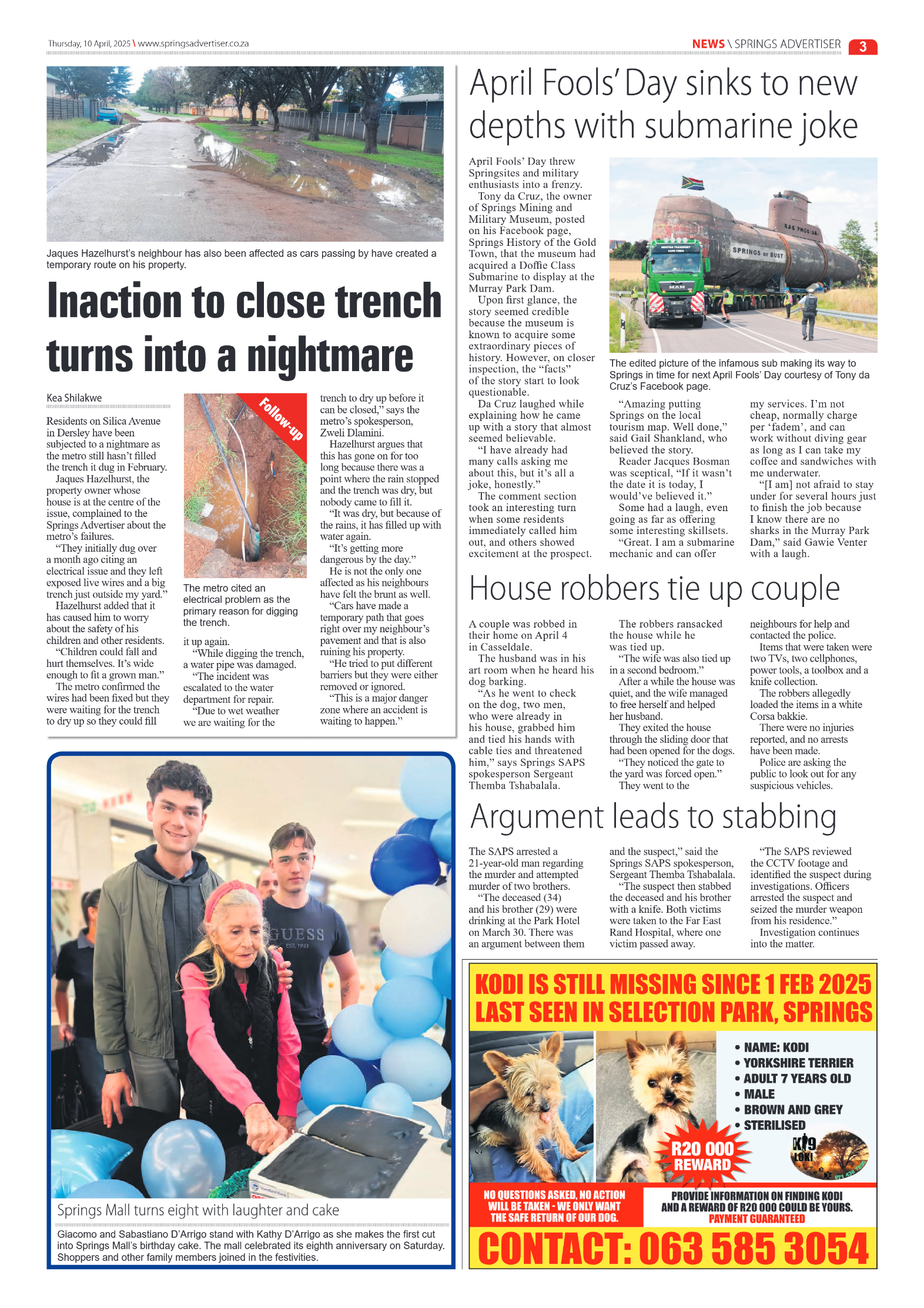 Springs Advertiser 10 Apil 2025 page 5