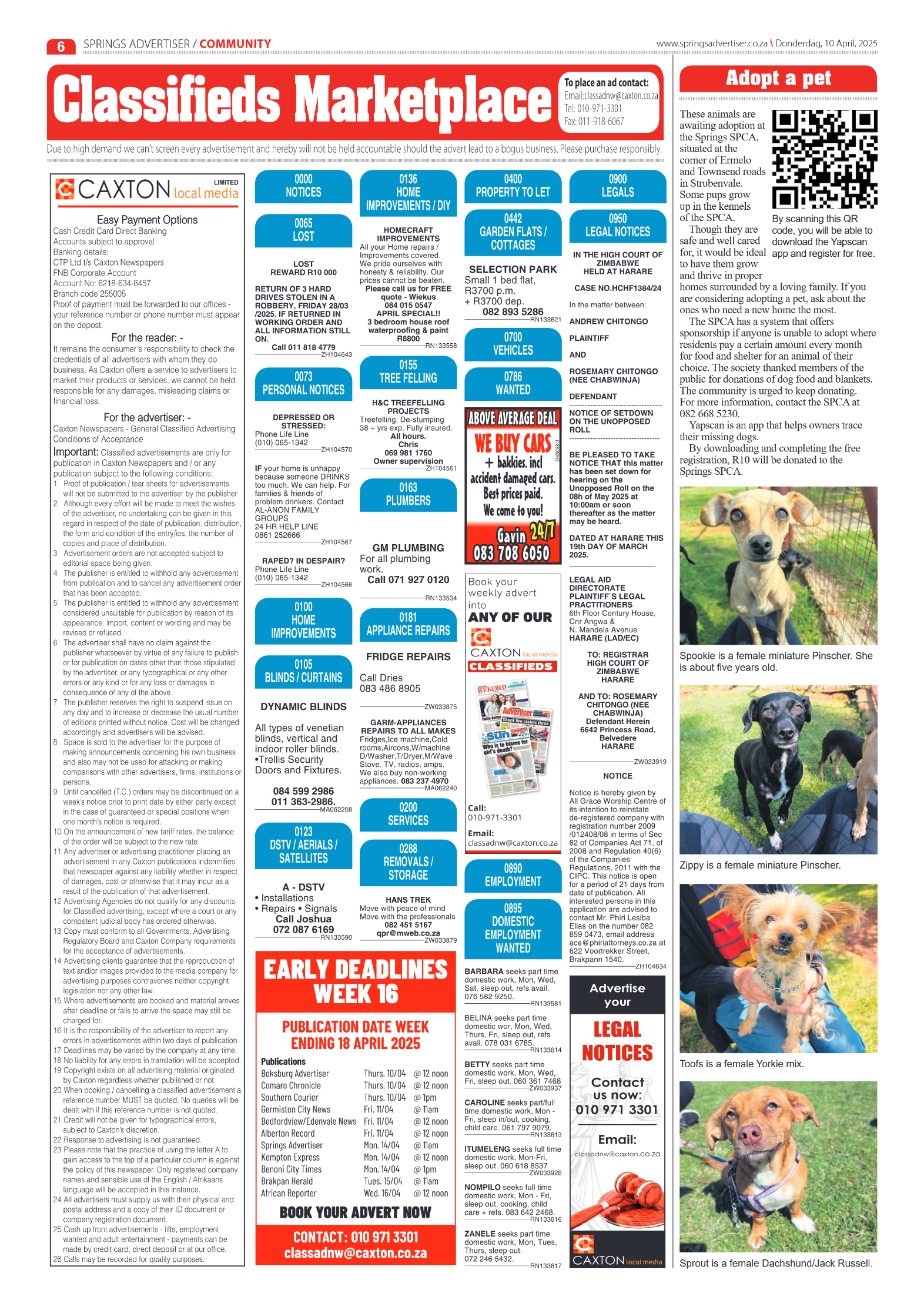 Springs Advertiser 10 Apil 2025 page 8