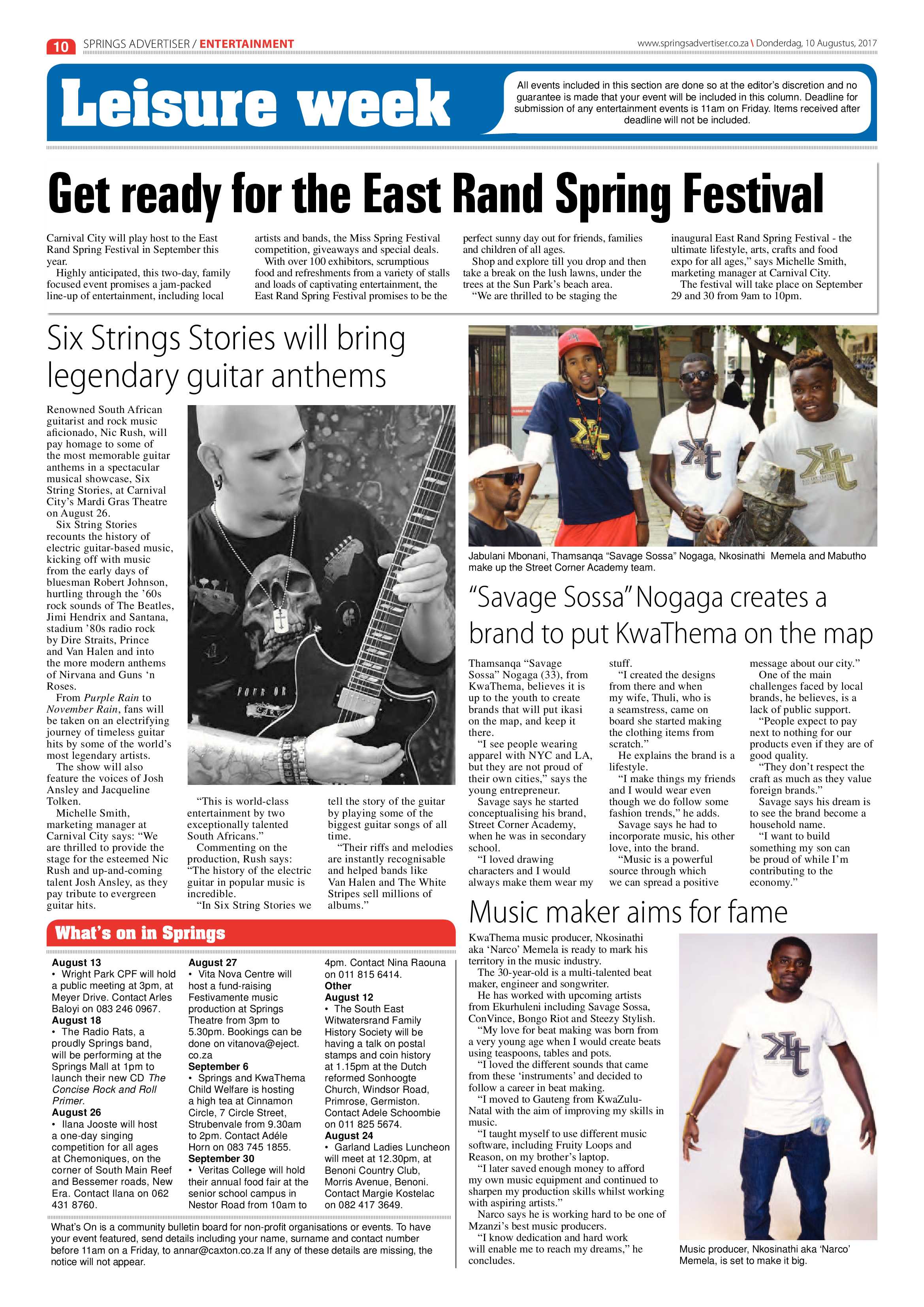 Springs Advertiser 10 August 2017 page 10