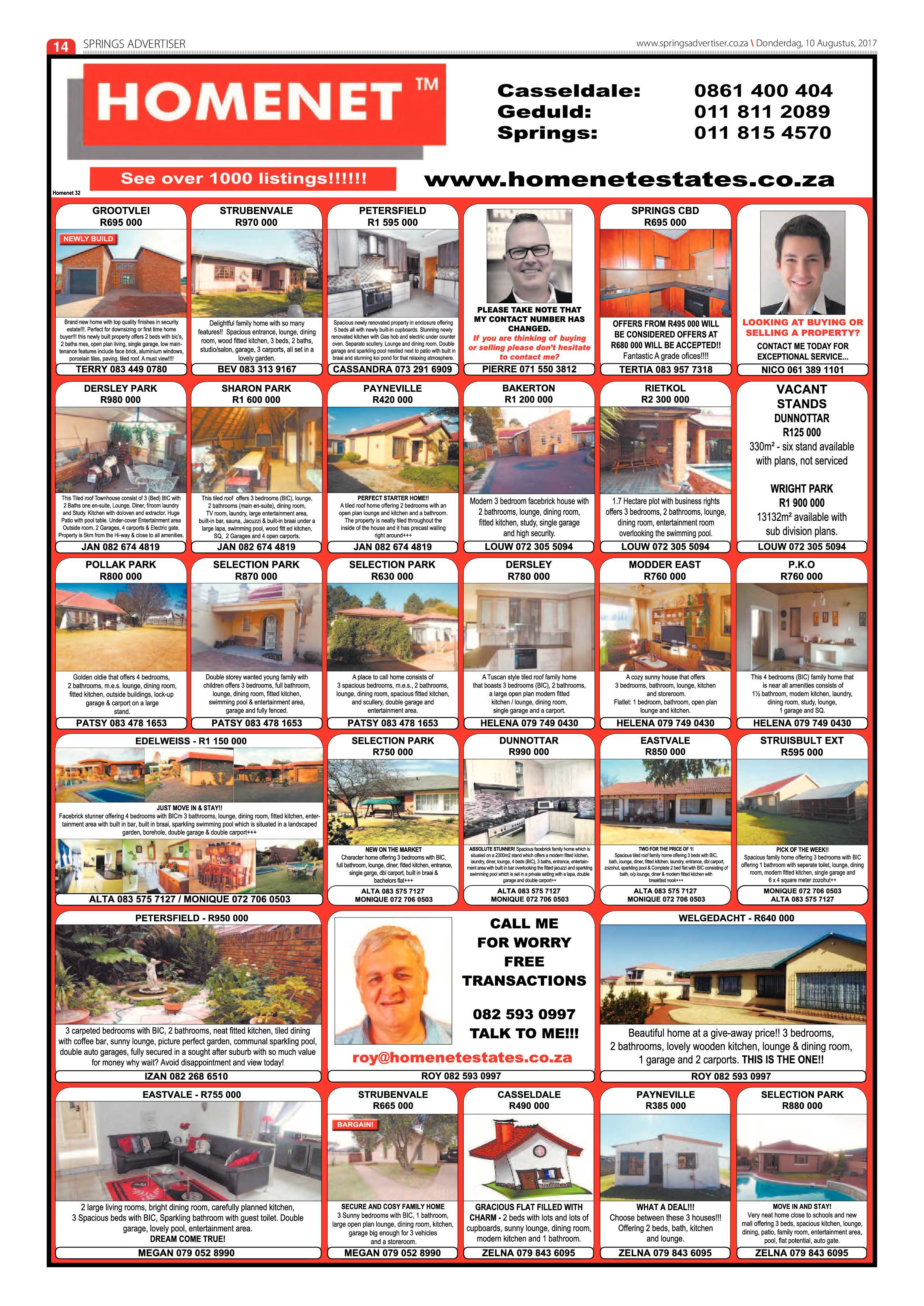 Springs Advertiser 10 August 2017 page 14