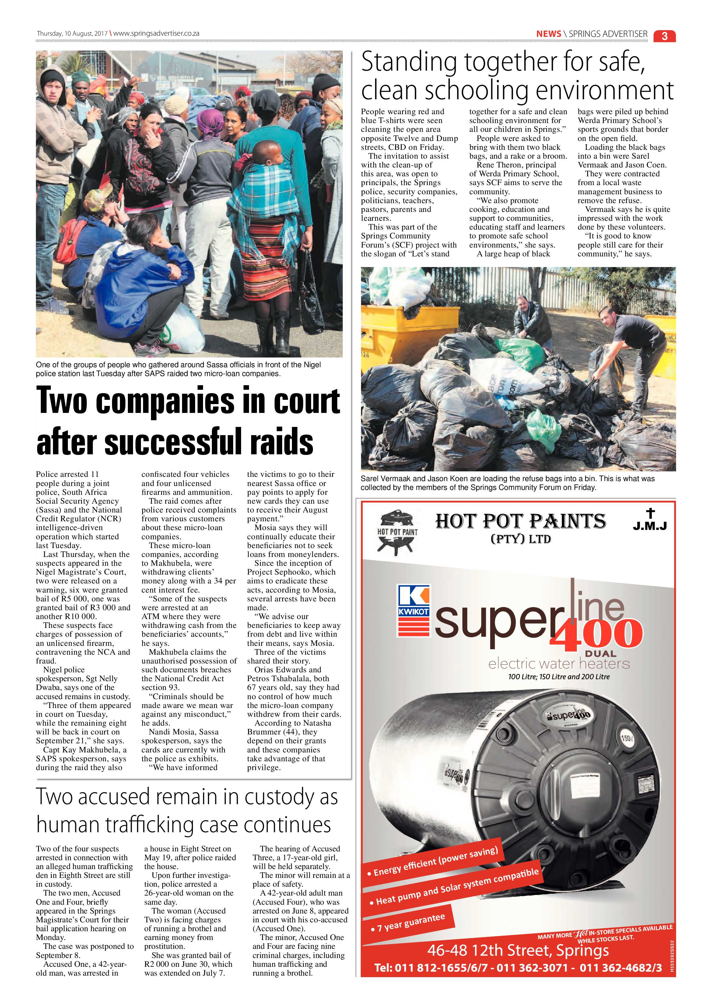 Springs Advertiser 10 August 2017 page 3