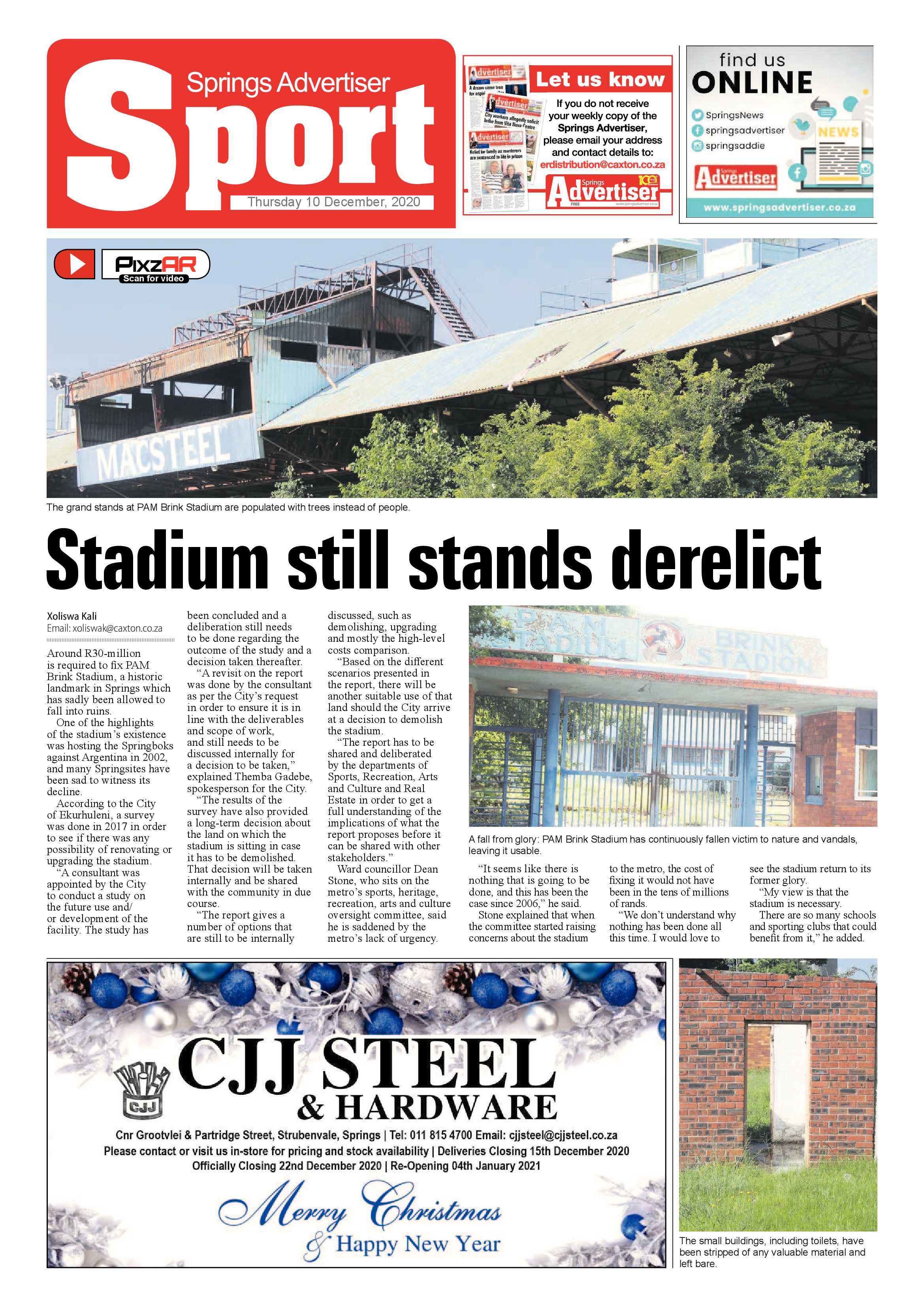 Springs Advertiser 10 December  2020 page 12
