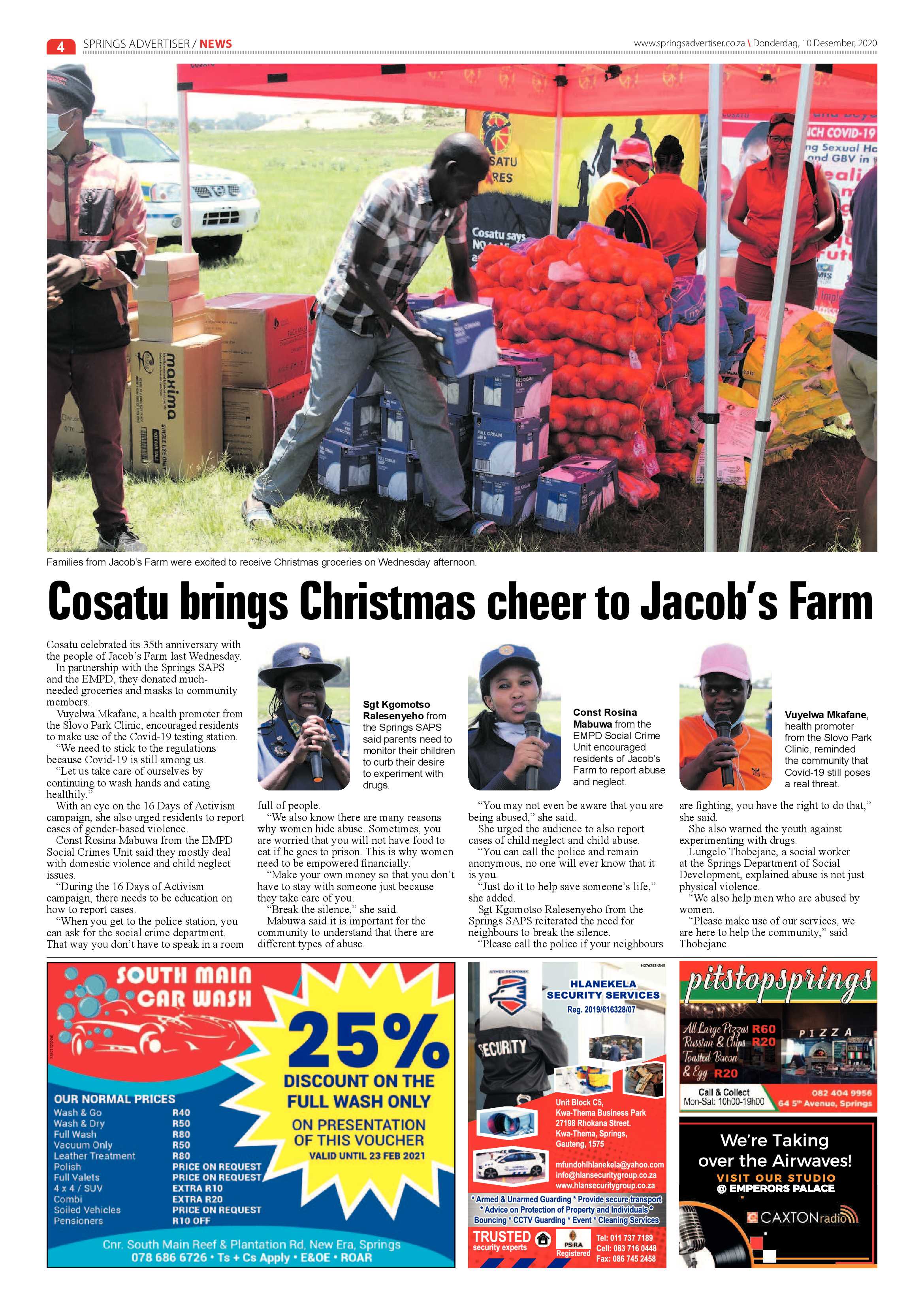 Springs Advertiser 10 December  2020 page 4